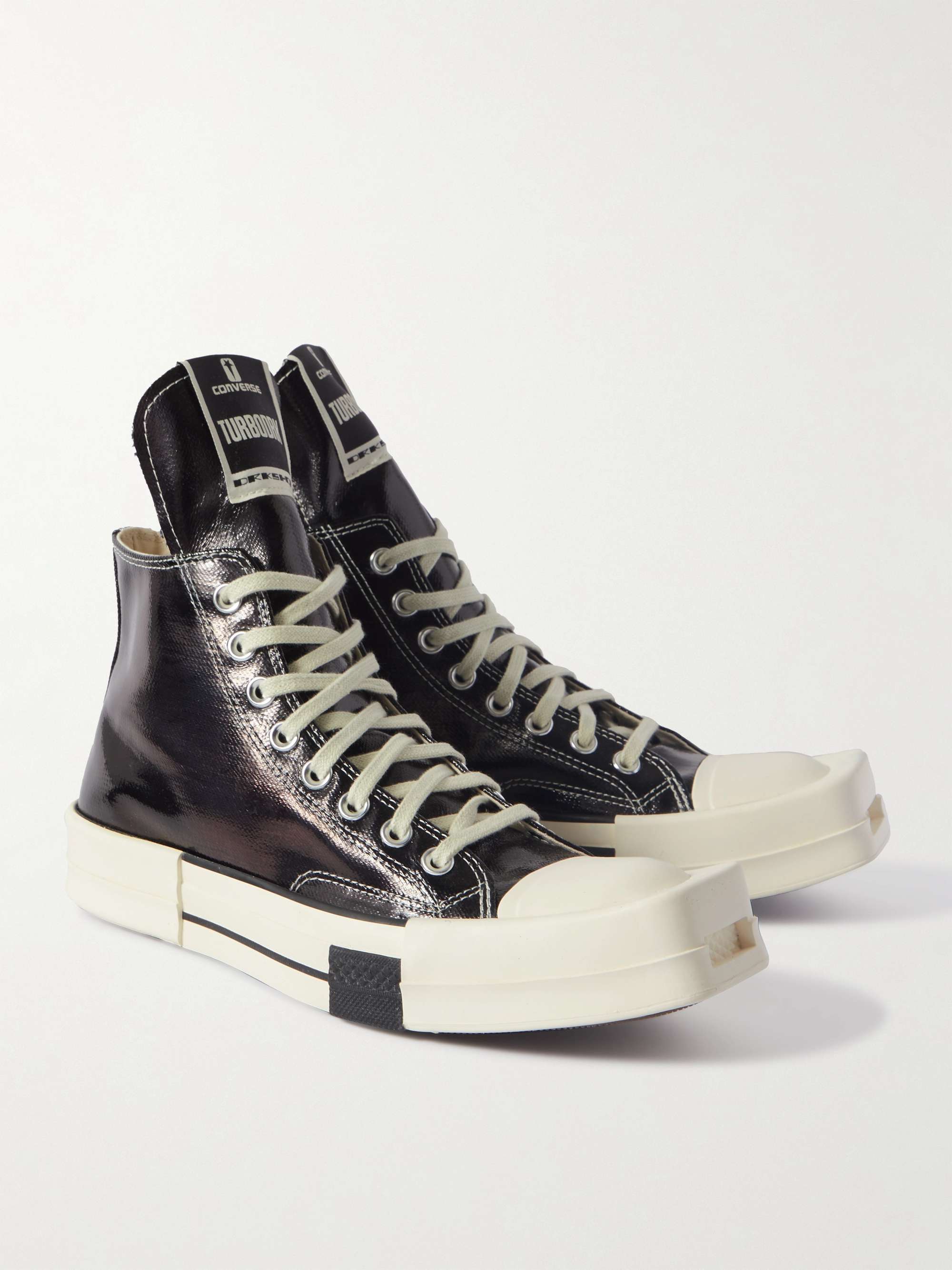 RICK OWENS + Converse TURBODRK Chuck 70 Coated-Canvas High-Top Sneakers