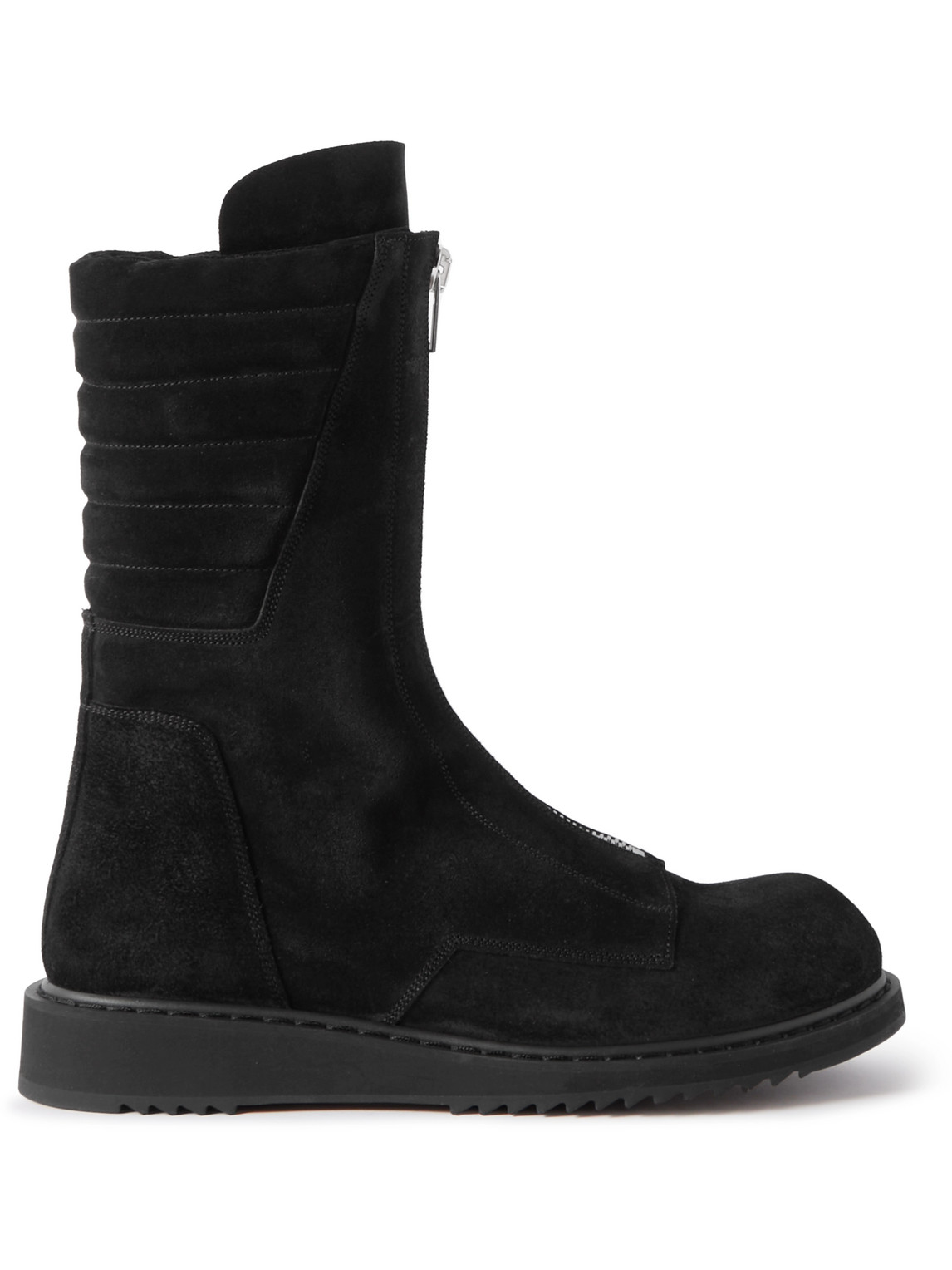 Rick Owens Suede Chelsea Boots In Black