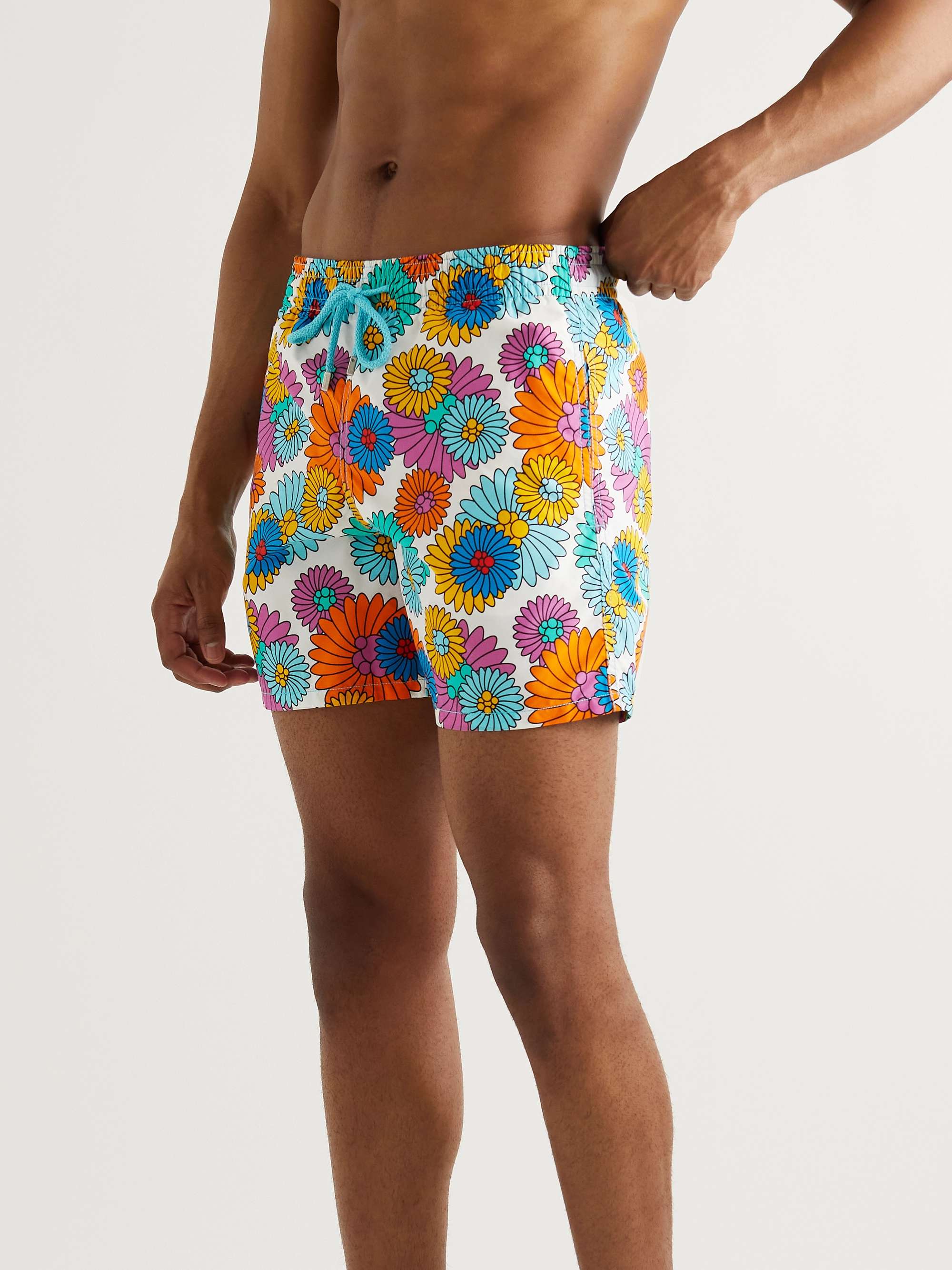 VILEBREQUIN Slim-Fit Mid-Length Printed Recycled Swim Shorts