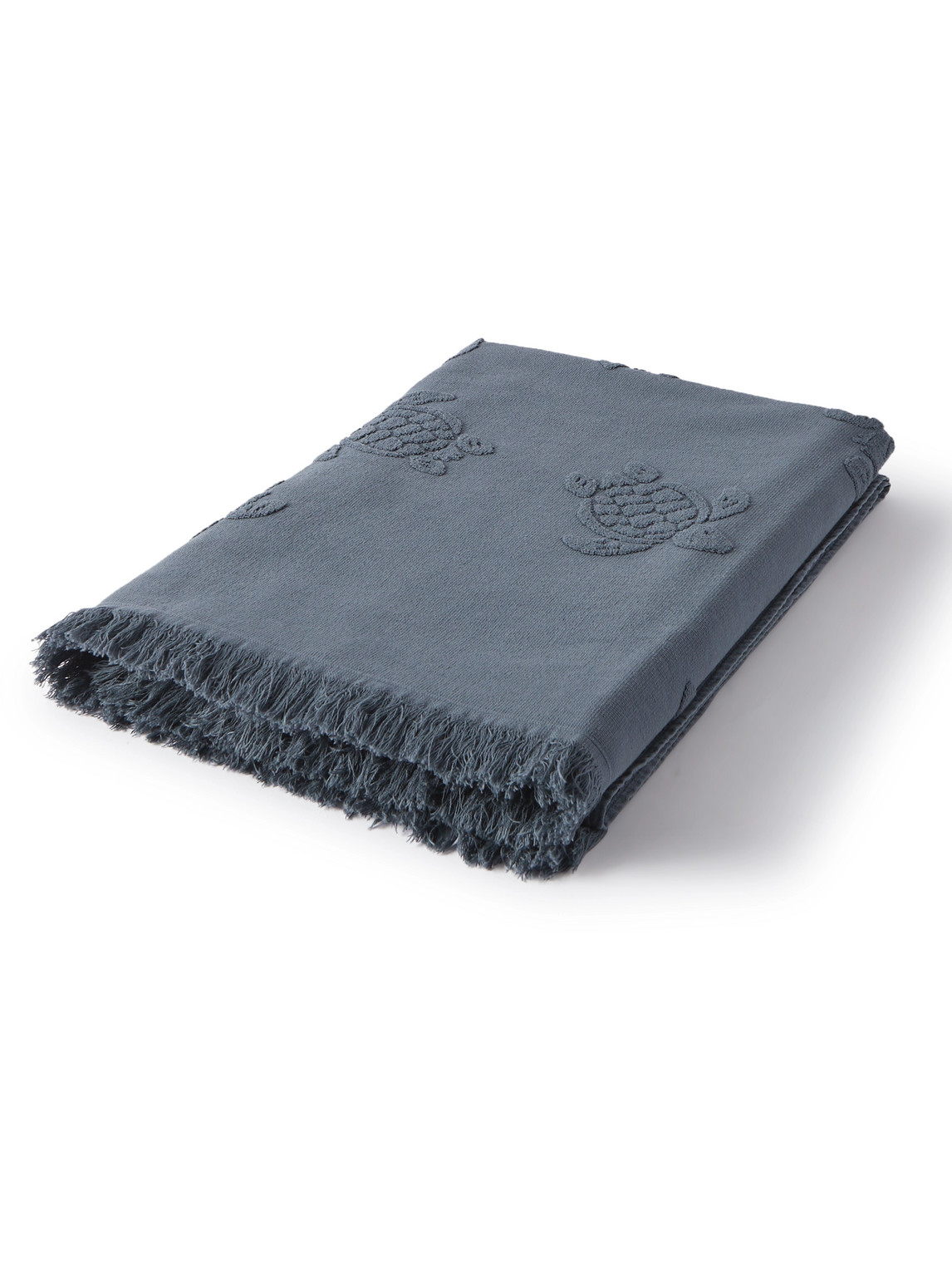 Vilebrequin Santah Logo-jacquard Cotton-terry Towel In Blue