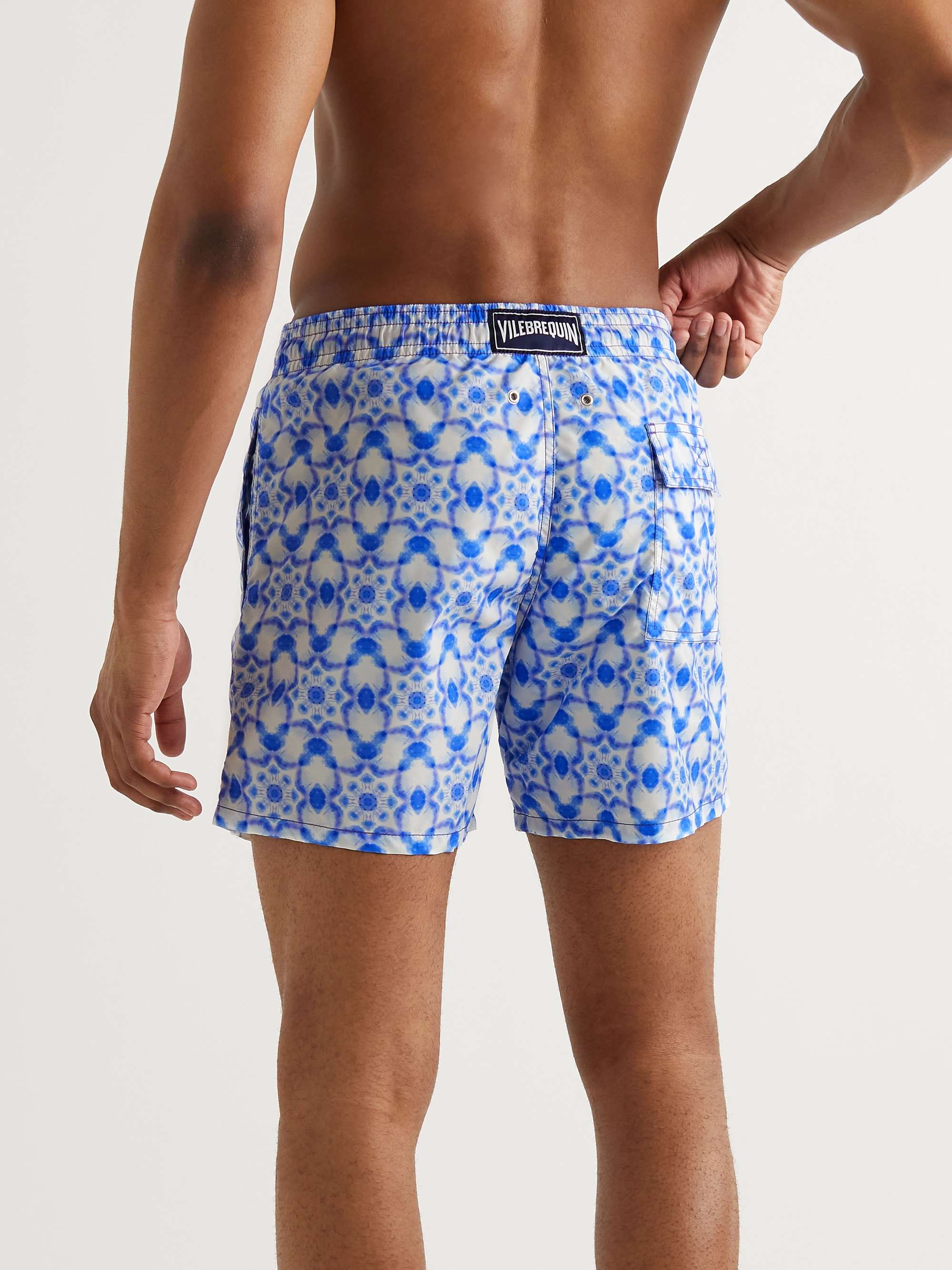 VILEBREQUIN Mosaic Mid-Length Printed Recycled Swim Shorts
