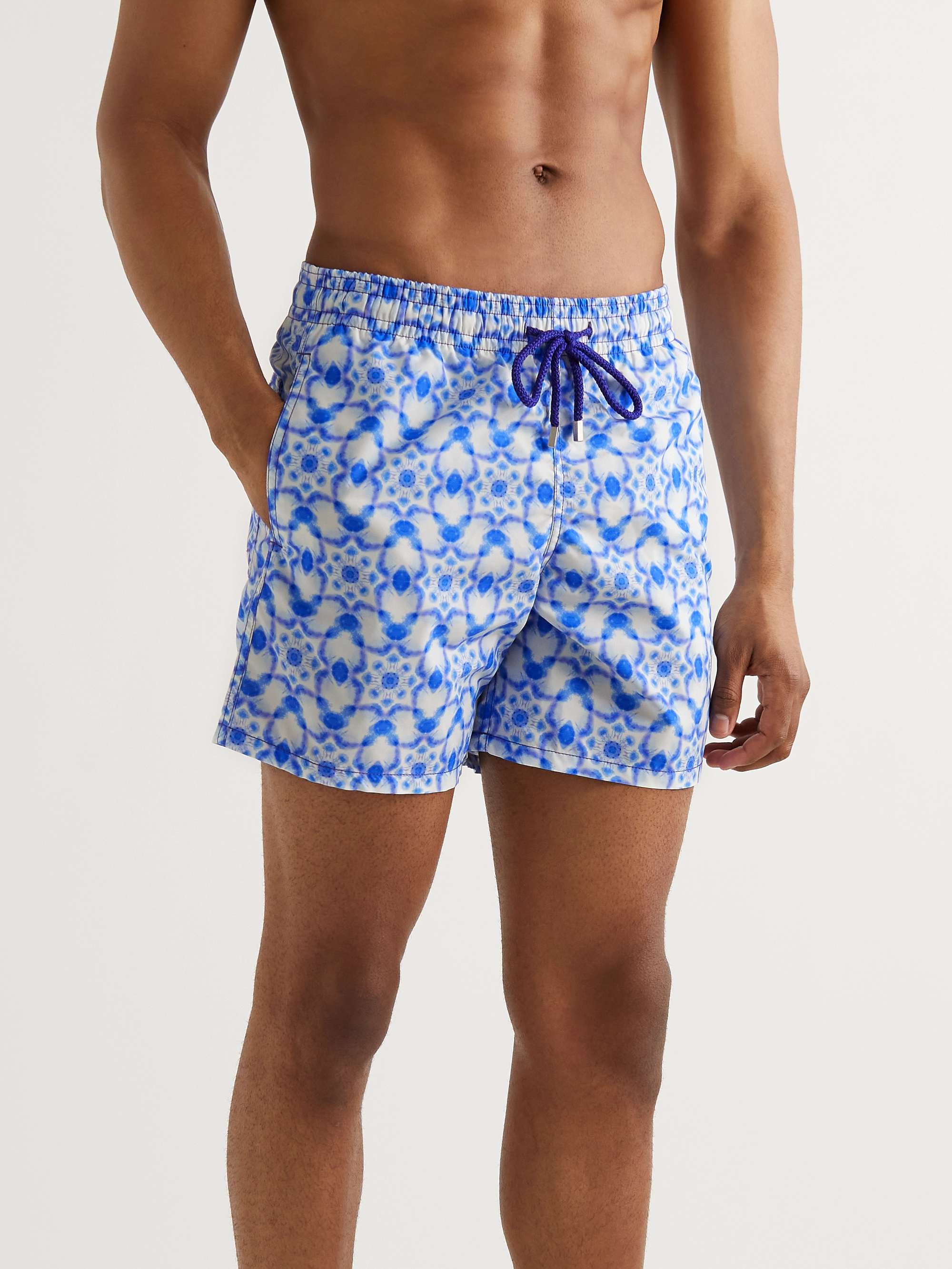 VILEBREQUIN Mosaic Mid-Length Printed Recycled Swim Shorts