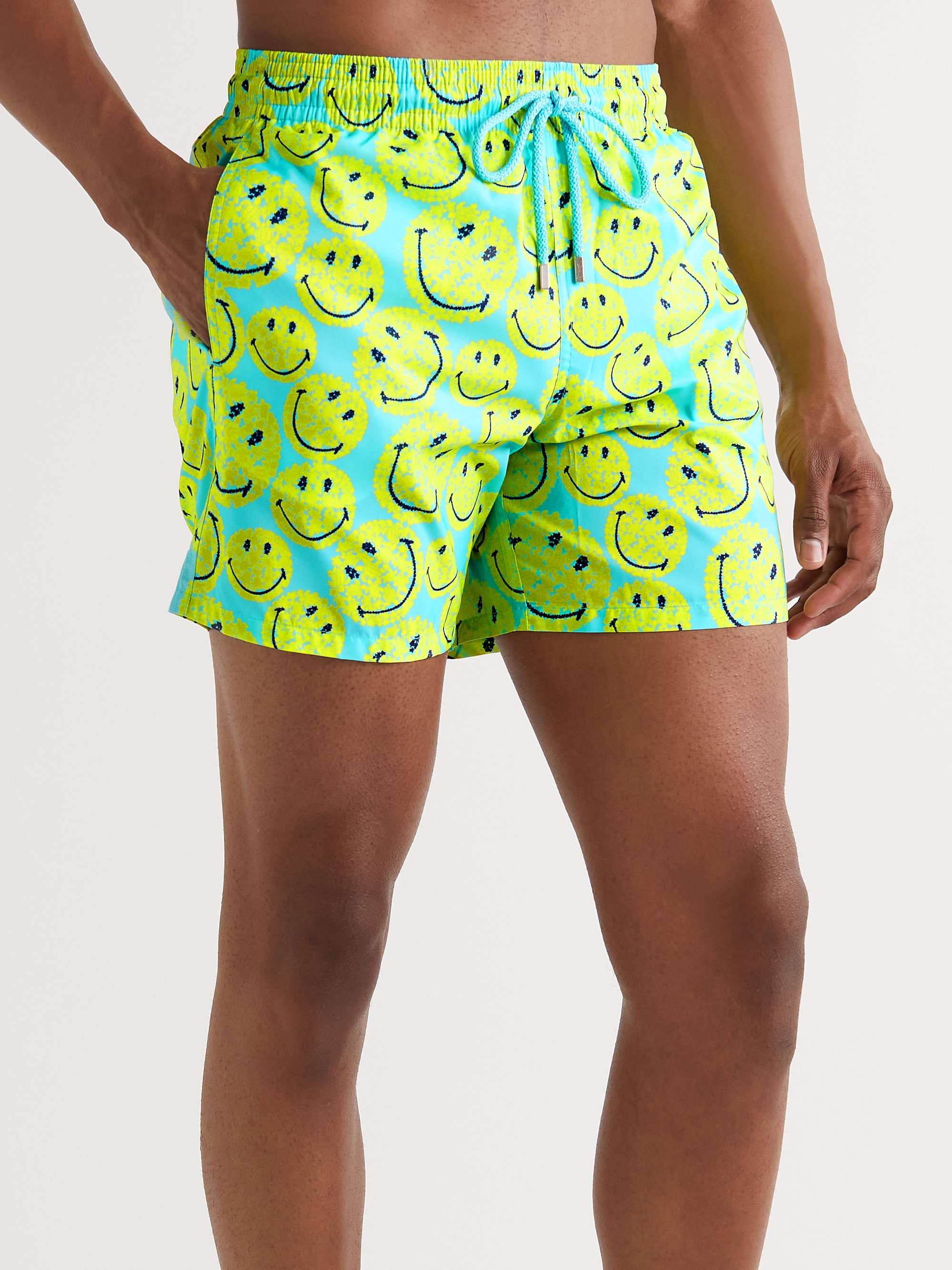 VILEBREQUIN Smiley Face Straight-Leg Short-Length  Printed Swim Shorts