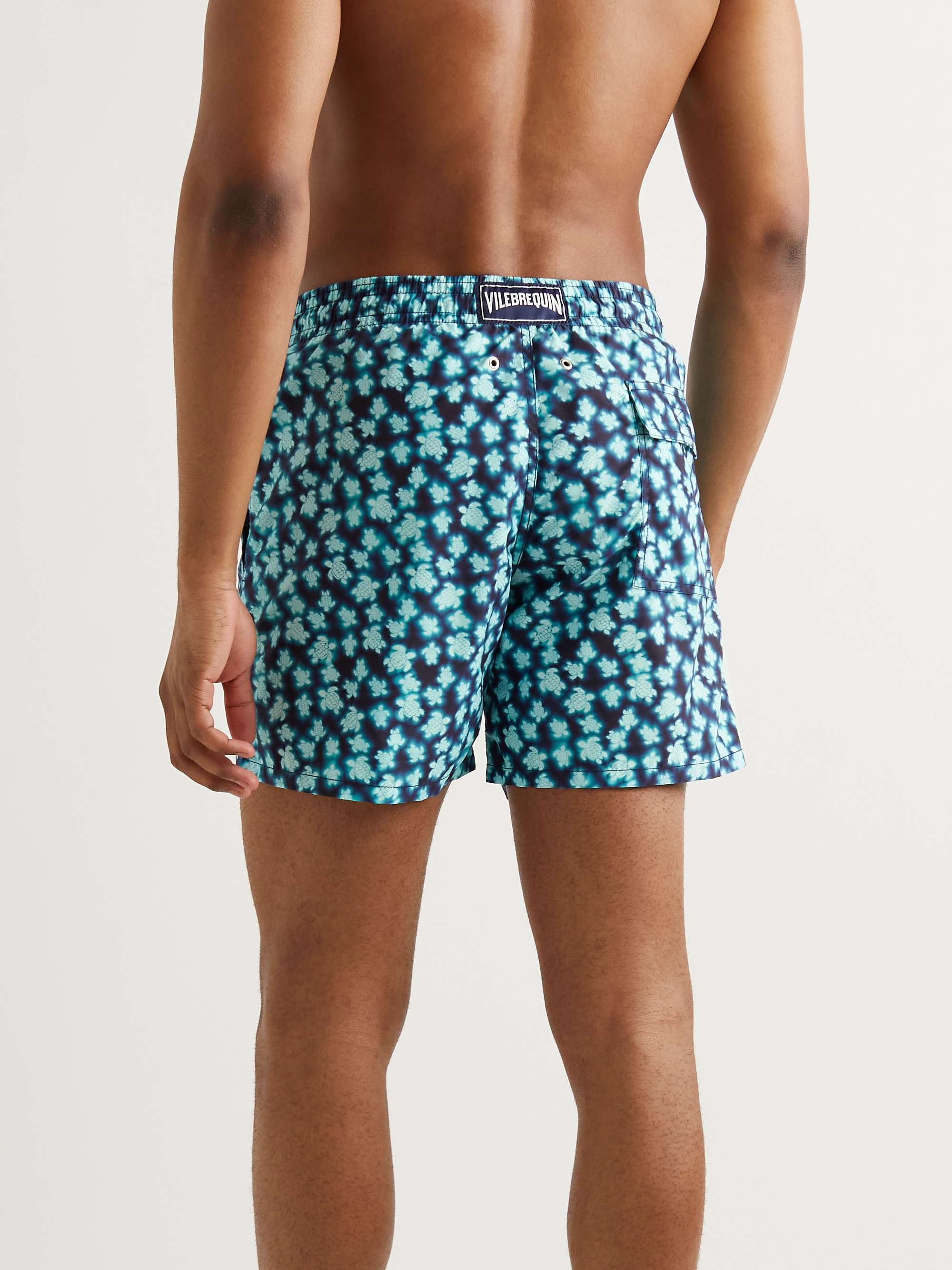 VILEBREQUIN All Over Turtle Mid-Length Printed Recycled Swim Shorts