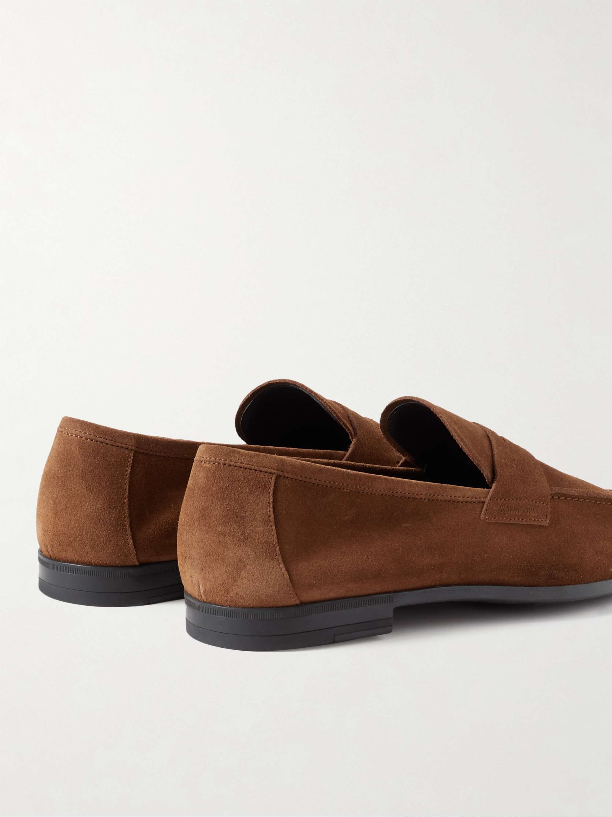 TOM FORD Sean Suede Penny Loafers