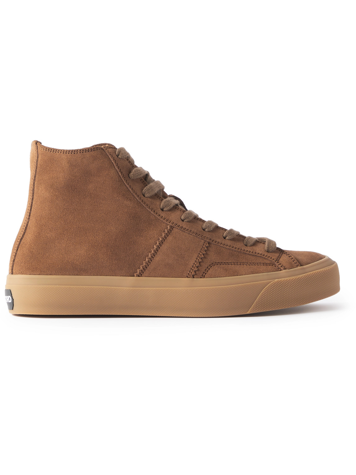 Tom Ford Cambridge Suede High-top Sneakers In Brown