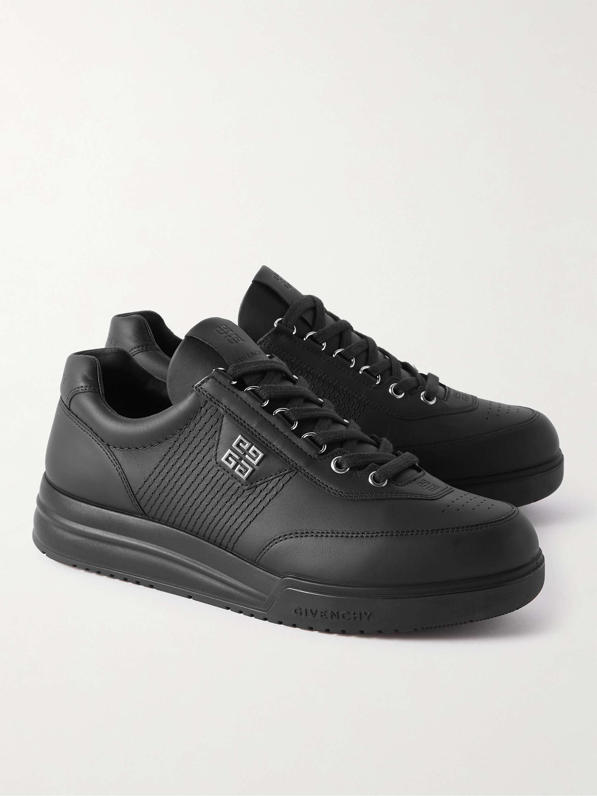 GIVENCHY G-4 Logo-Appliquéd Leather Sneakers