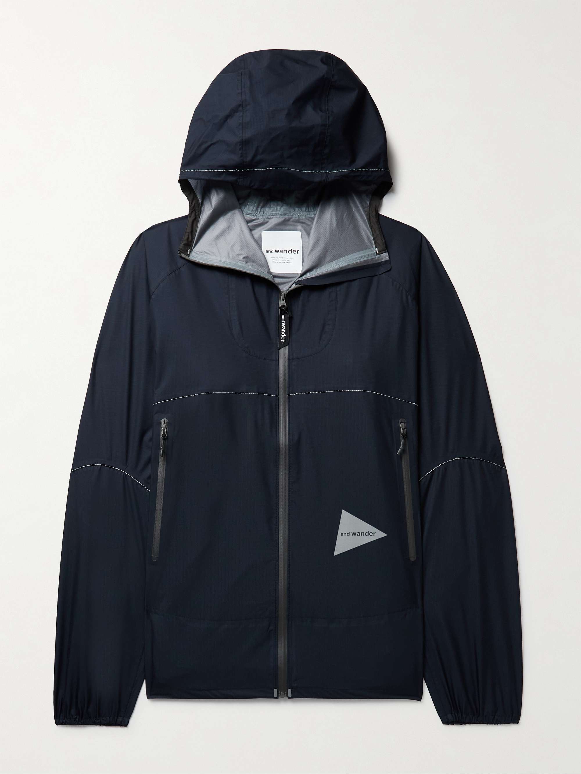 AND WANDER Pertex Shield Nylon-Ripstop Hooded Jacket