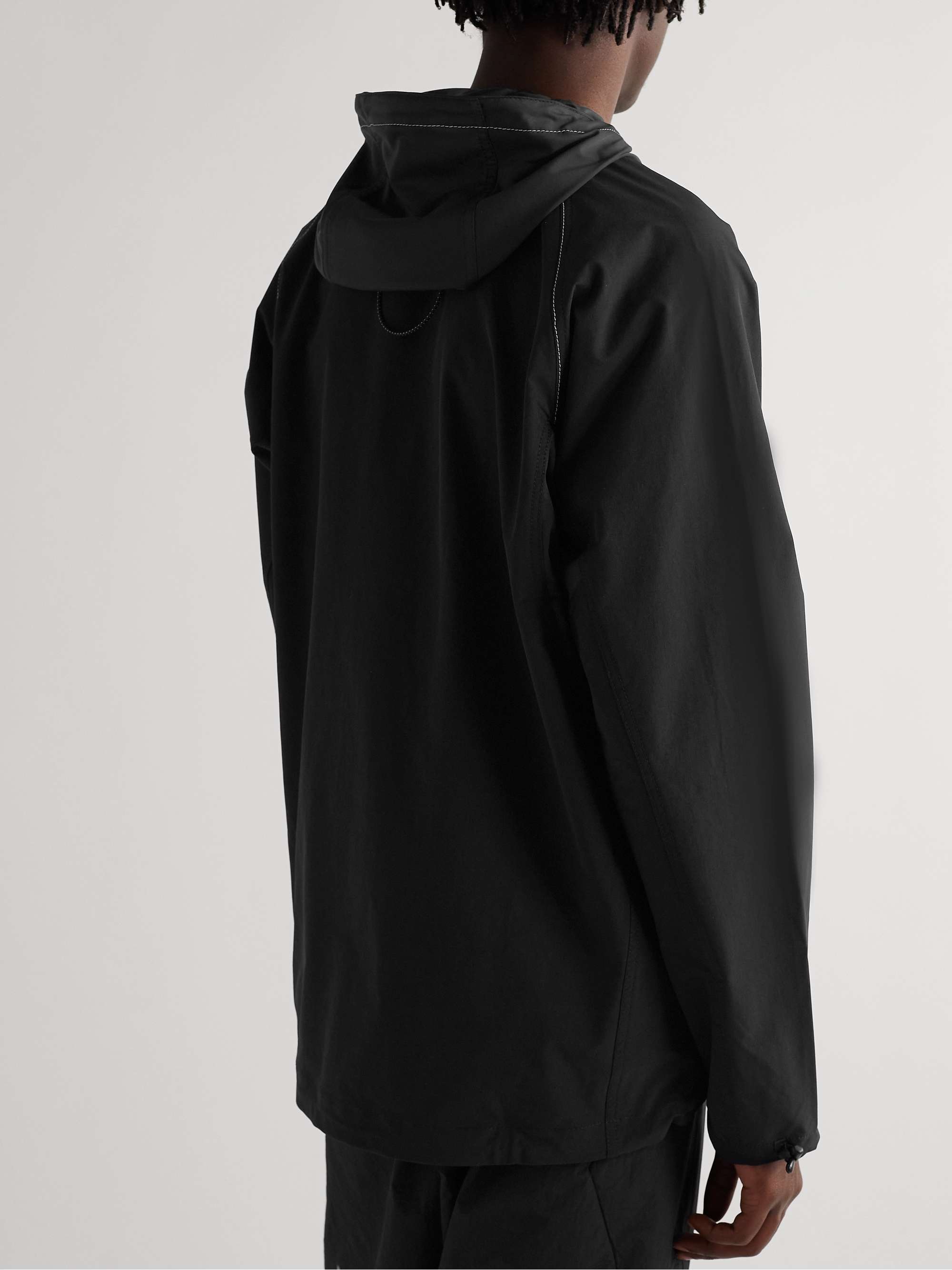 AND WANDER Jersey-Trimmed Z-Grav Hooded Jacket