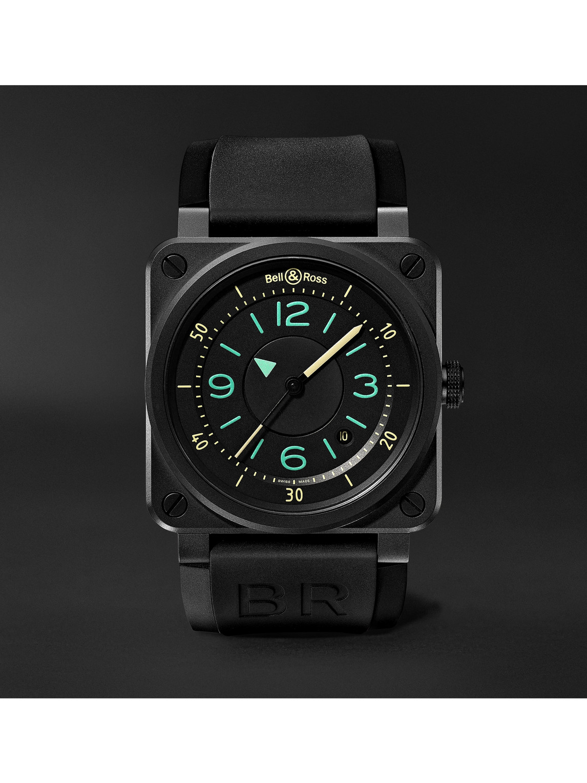 BR03-92 Automatic 42mm Ceramic and Rubber Watch
