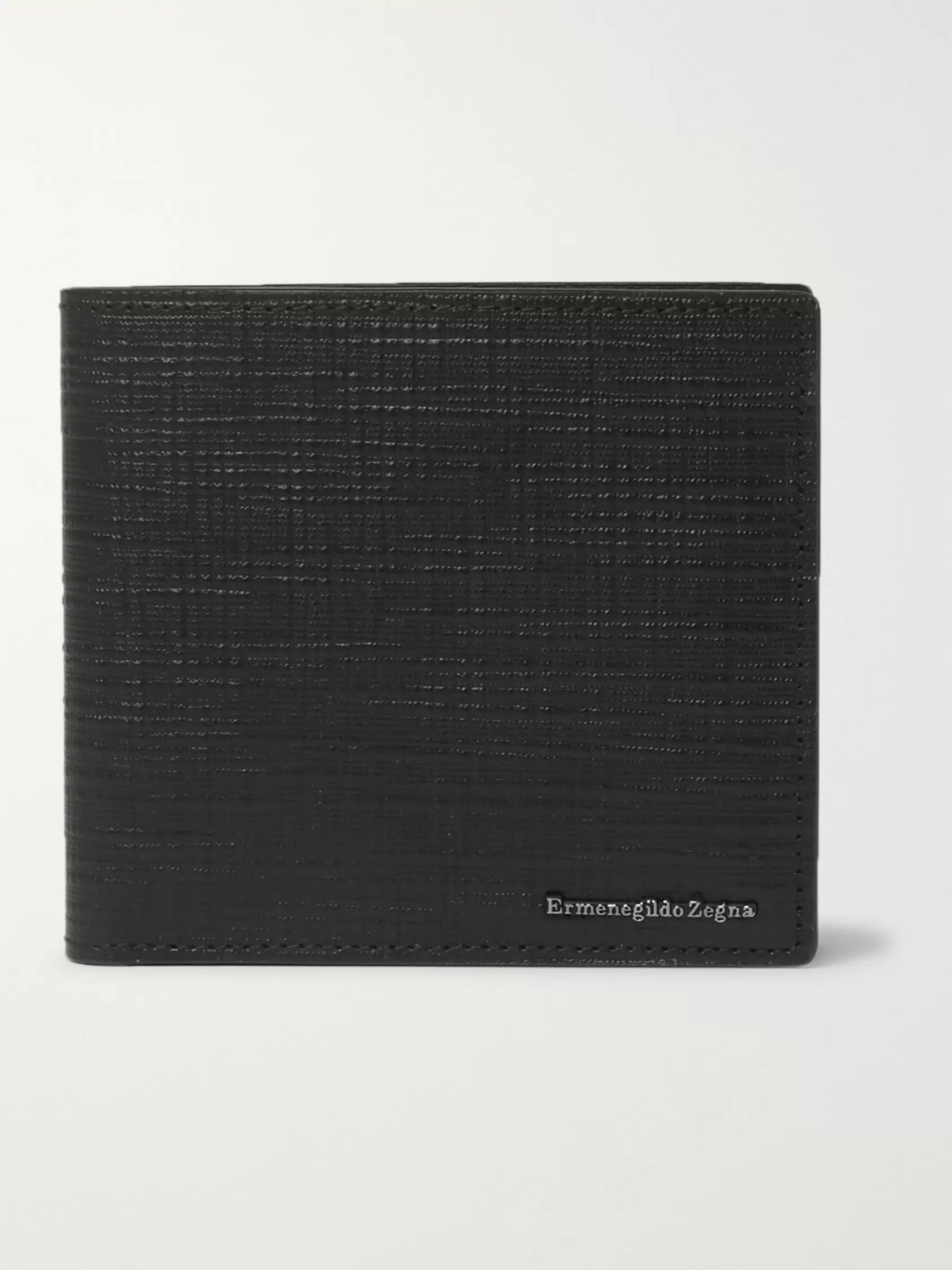 Ermenegildo Zegna Textured-leather Billfold Wallet In Black