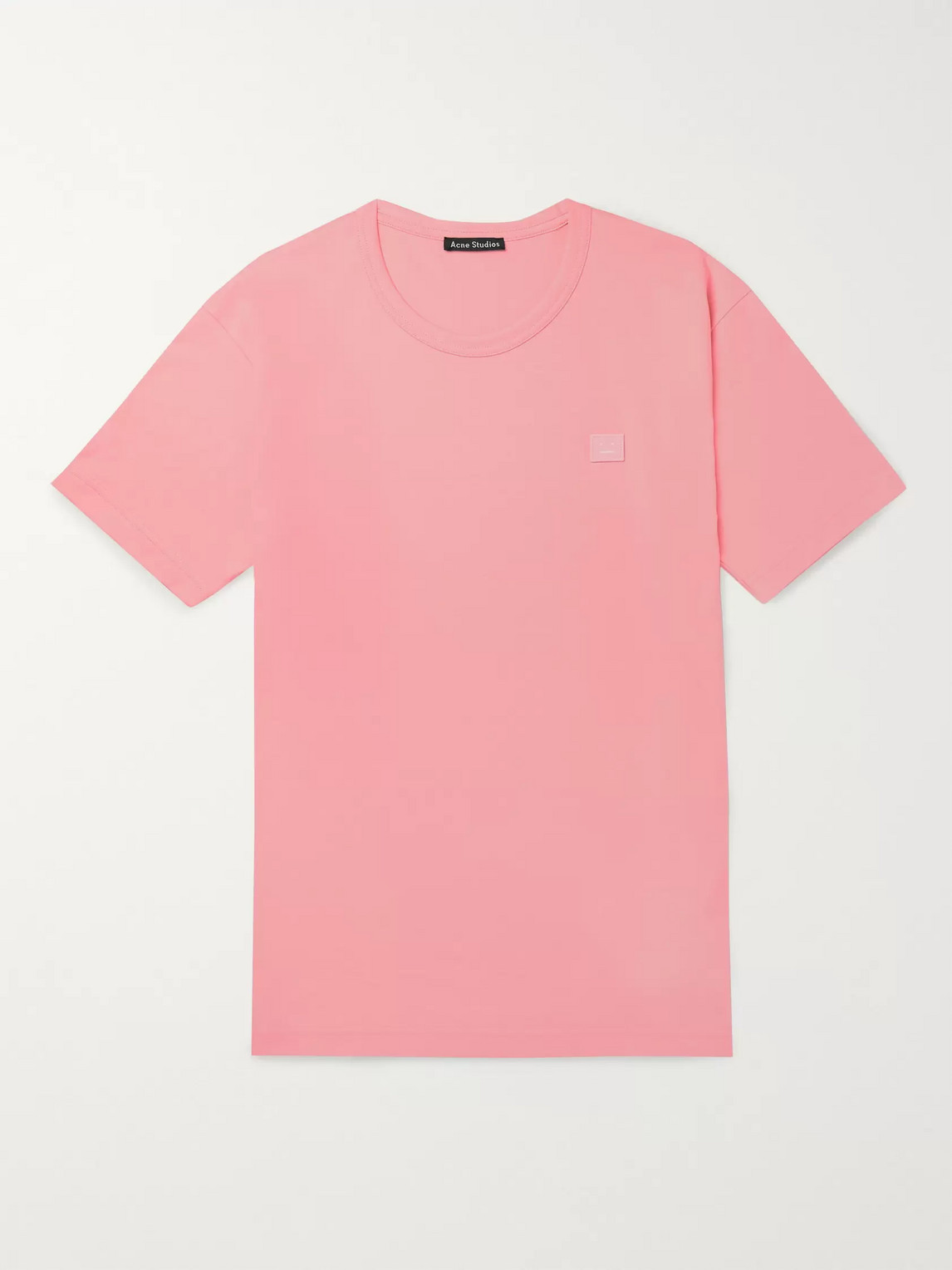 Acne Studios Logo-appliquéd Cotton-jersey T-shirt In Pink
