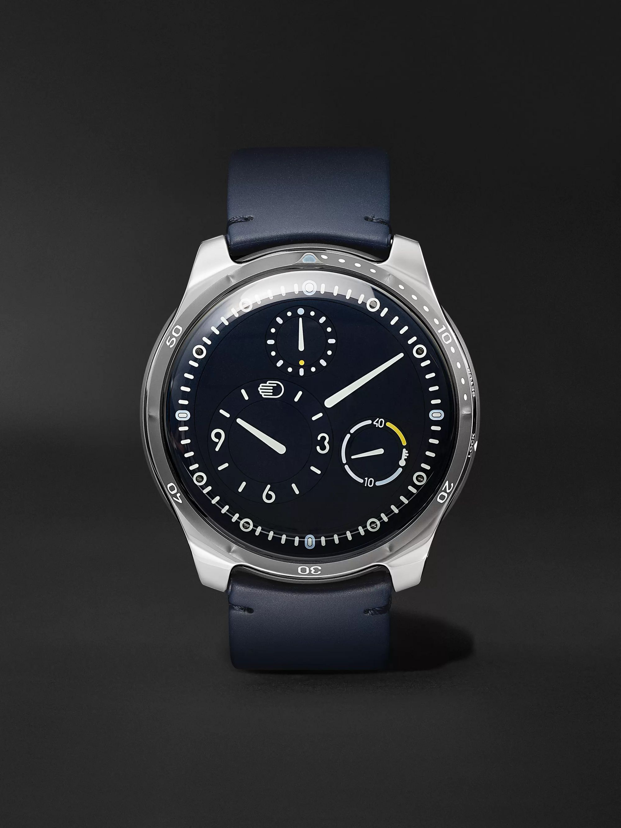 RESSENCE EXCLUSIVE Type 5 46mm Titanium and Leather Mechanical Watch, Ref. No. TYPE 5N