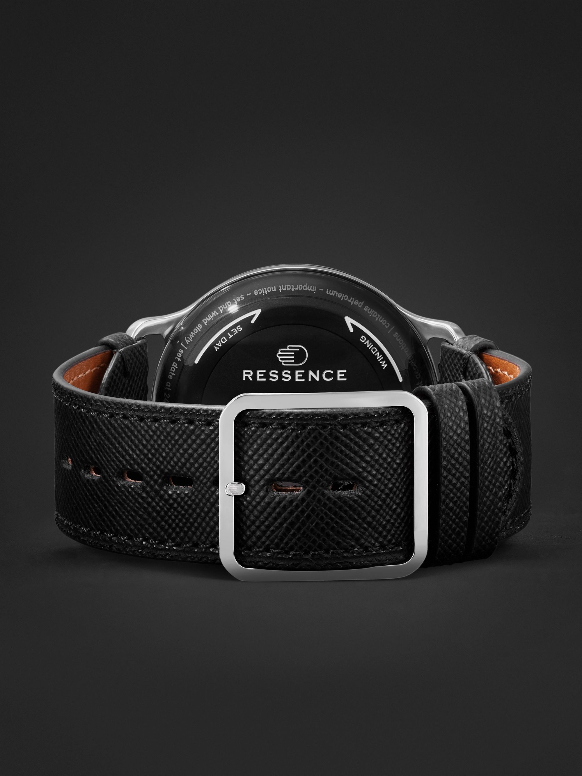 RESSENCE Type 3 Automatic 44mm Titanium and Leather Watch