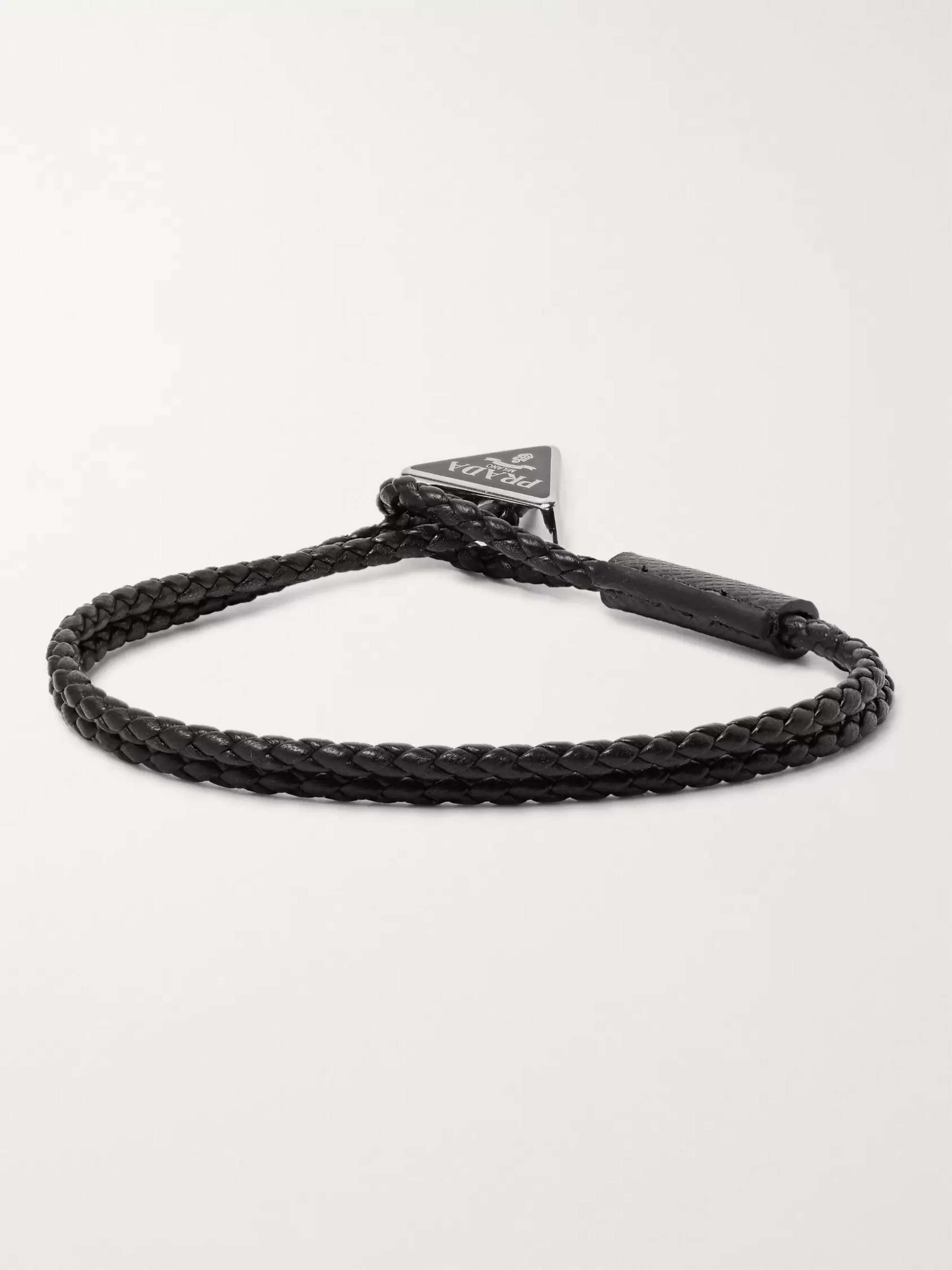 PRADA Woven Leather Bracelet