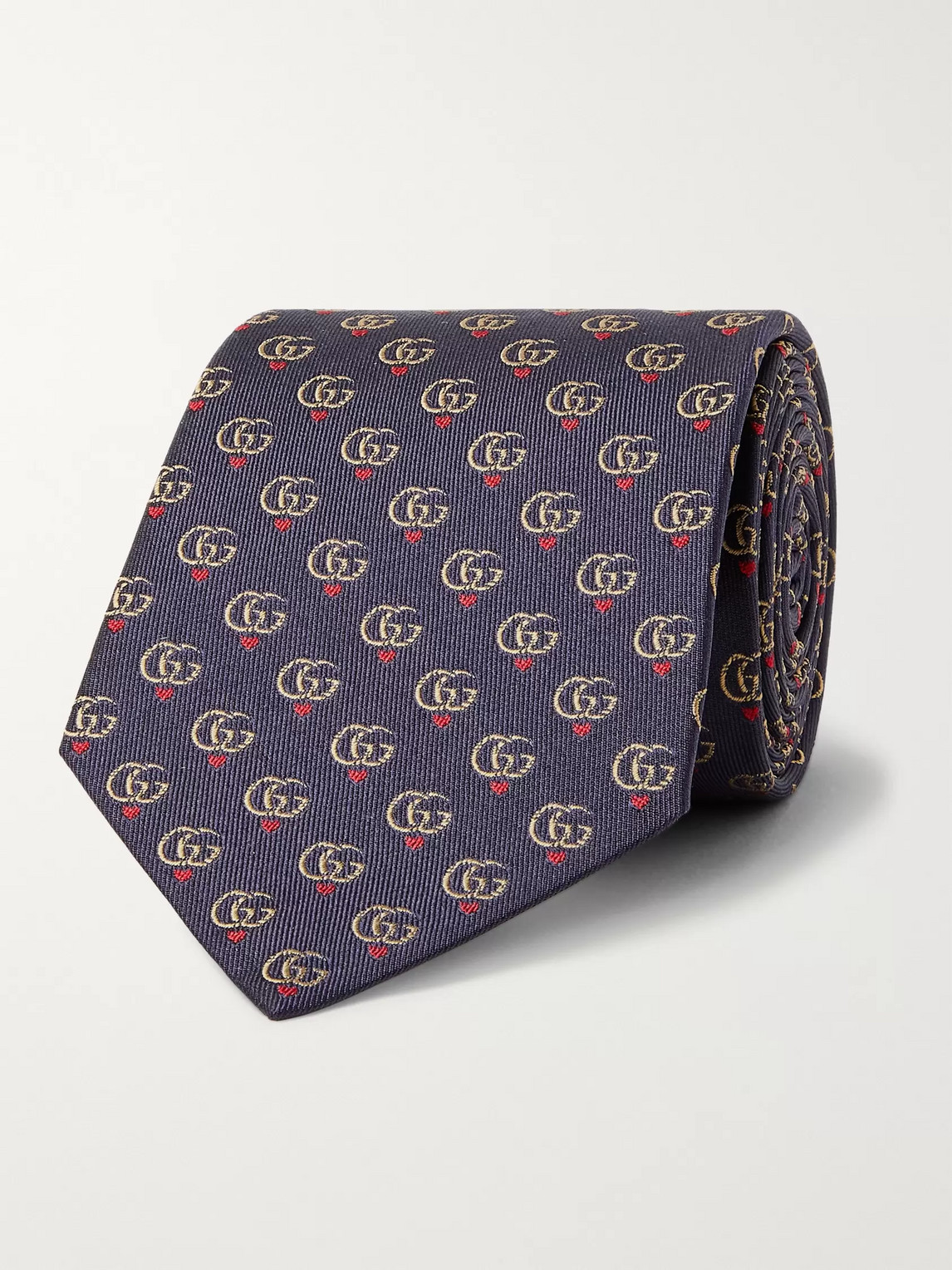 Gucci 7.5cm Logo-jacquard Silk-twill Tie In Blue