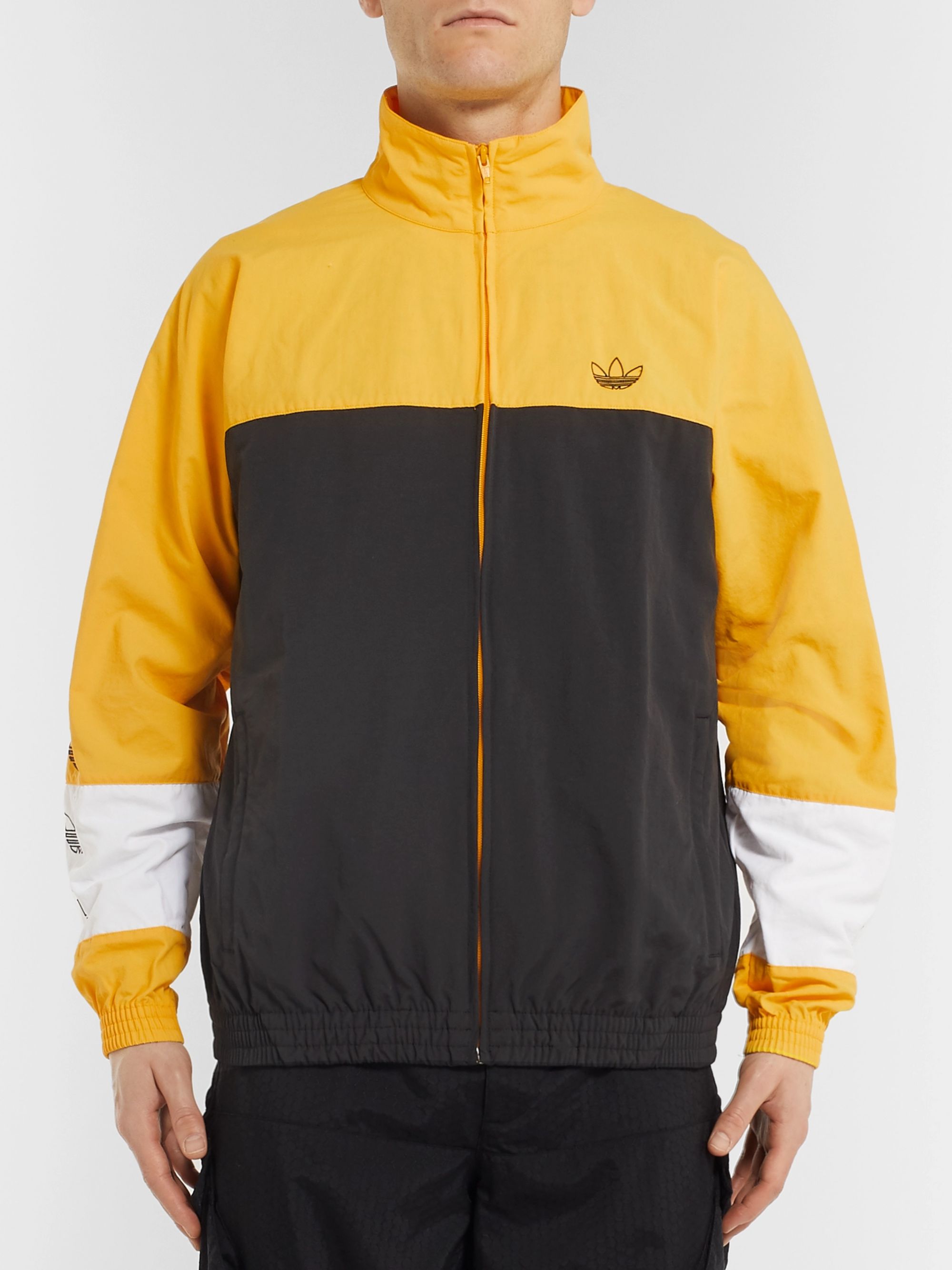 Dollzis: Black And Yellow Adidas Track Jacket