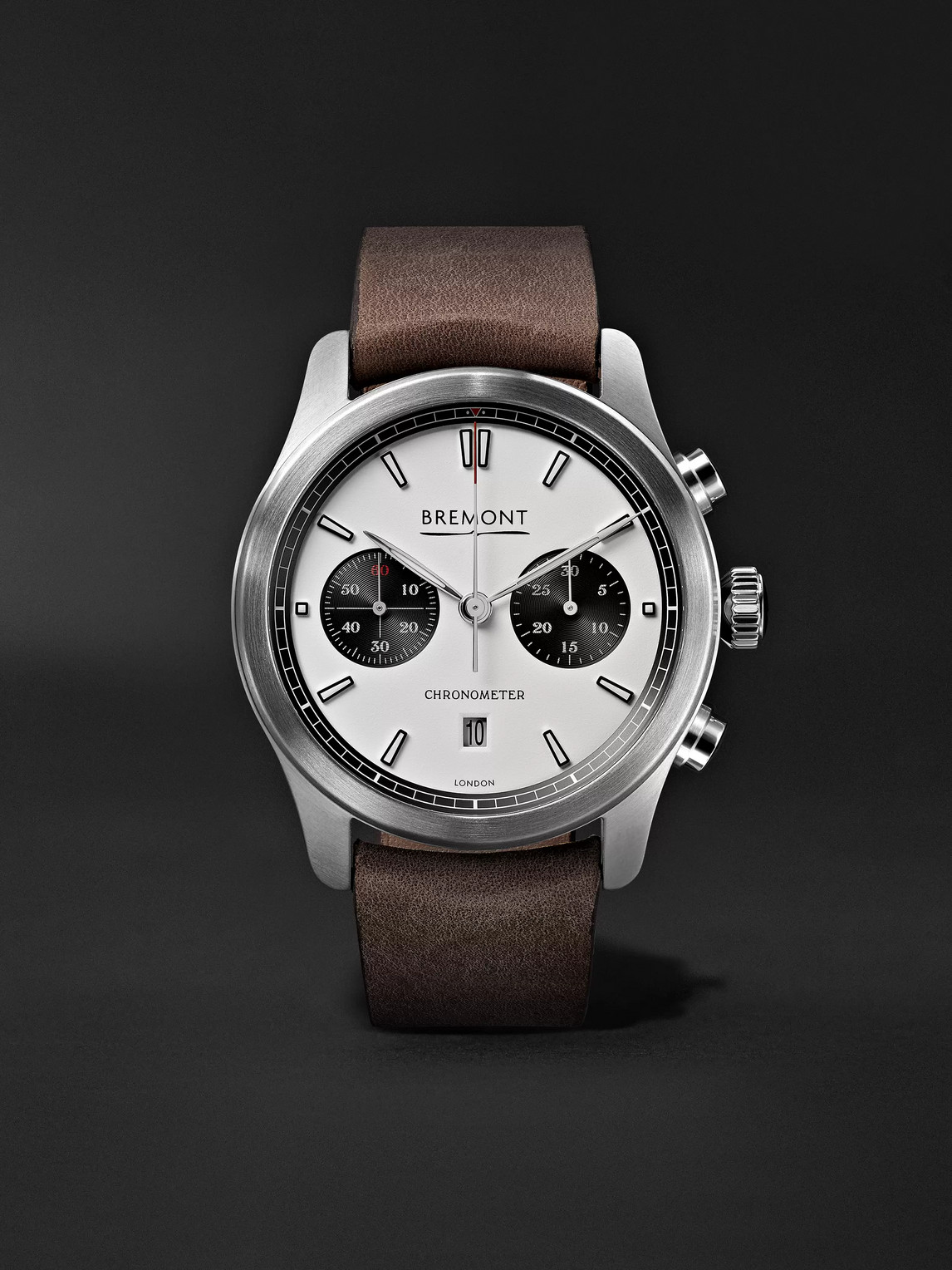 Bremont Alt1-c White-black Automatic Chronograph 43mm Stainless Steel And Leather Watch, Ref. No. Alt1-c/wh-