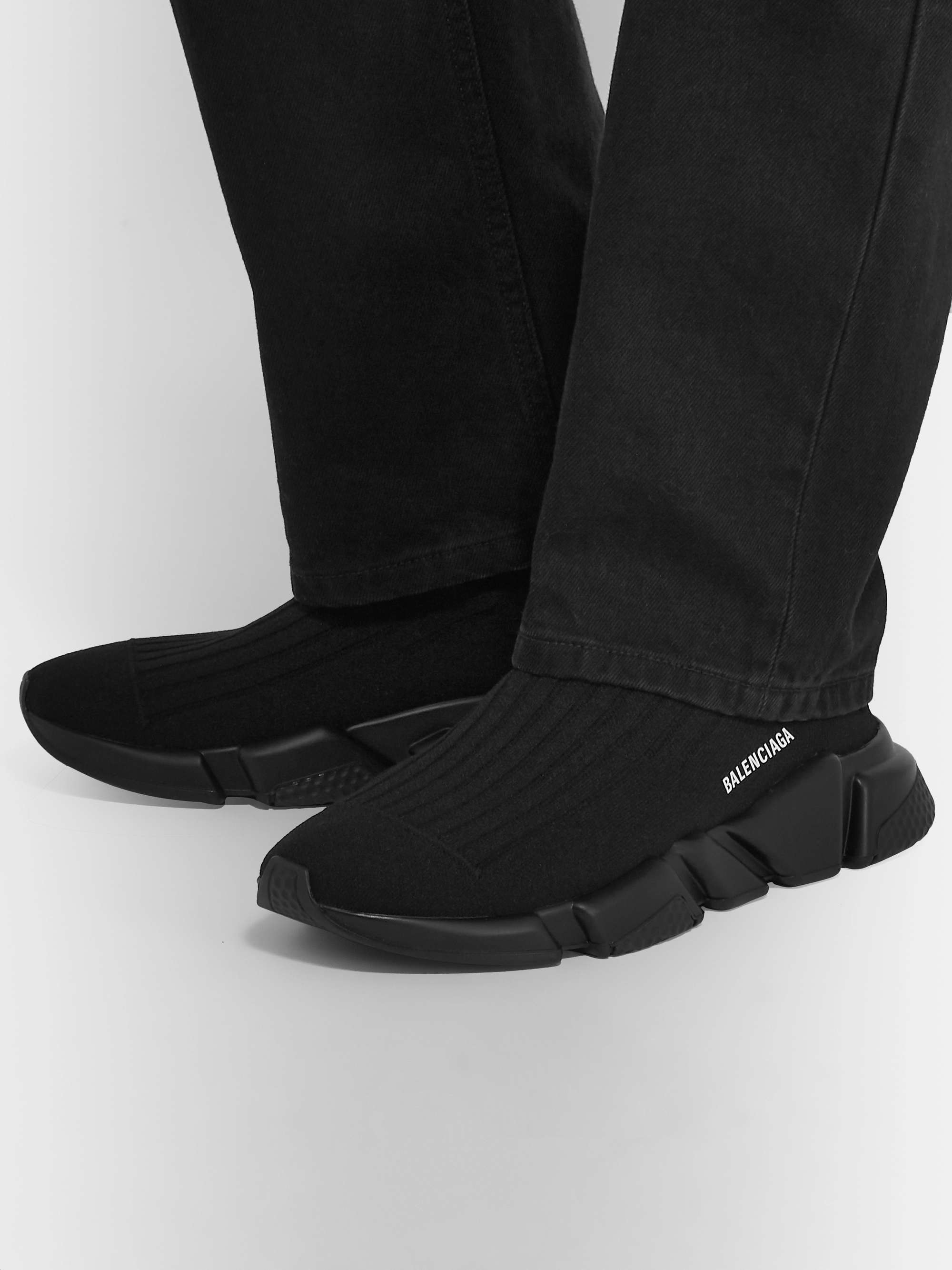 BALENCIAGA Speed Stretch-Knit Slip-On Sneakers