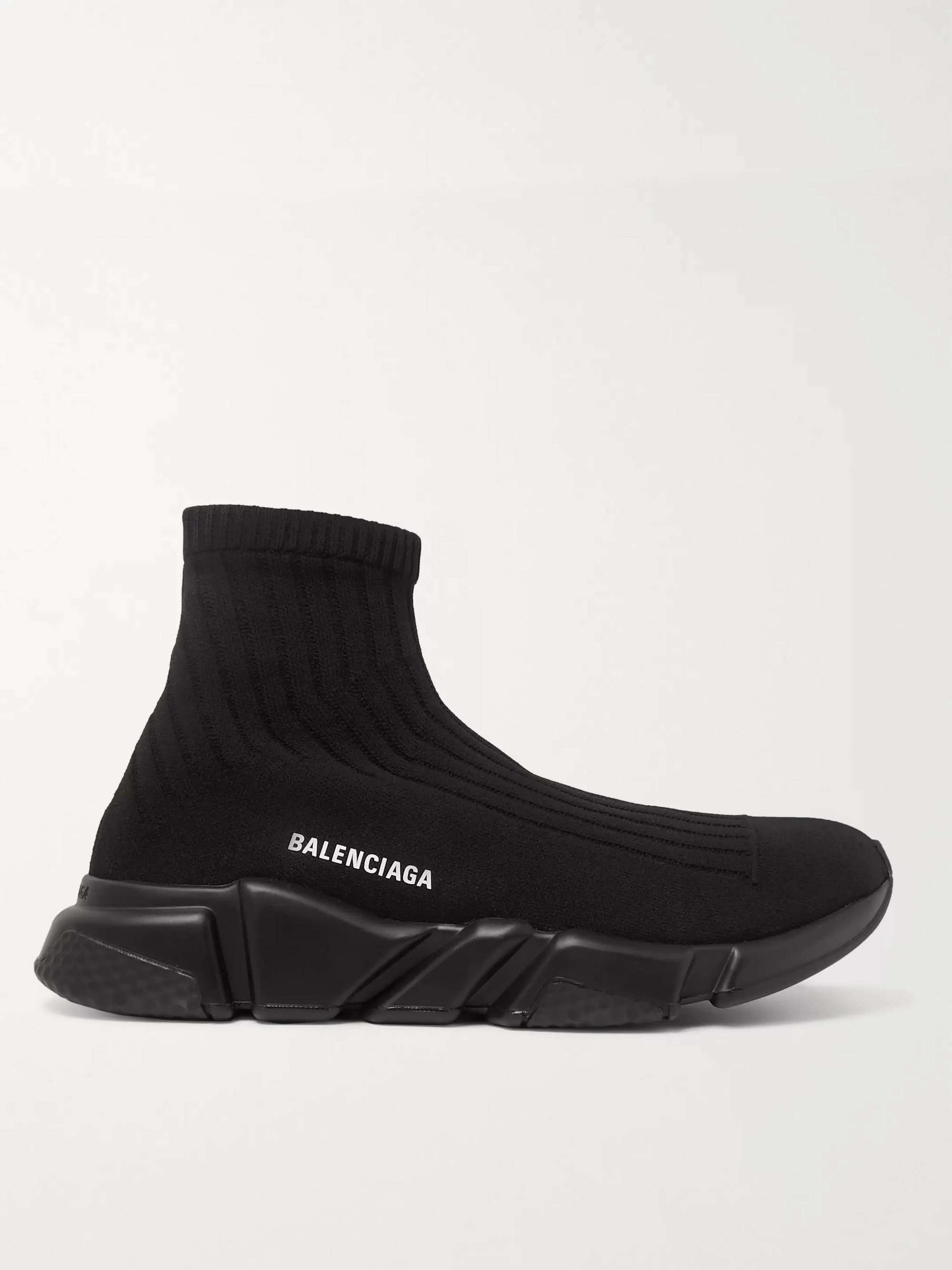 BALENCIAGA Speed Stretch-Knit Slip-On Sneakers