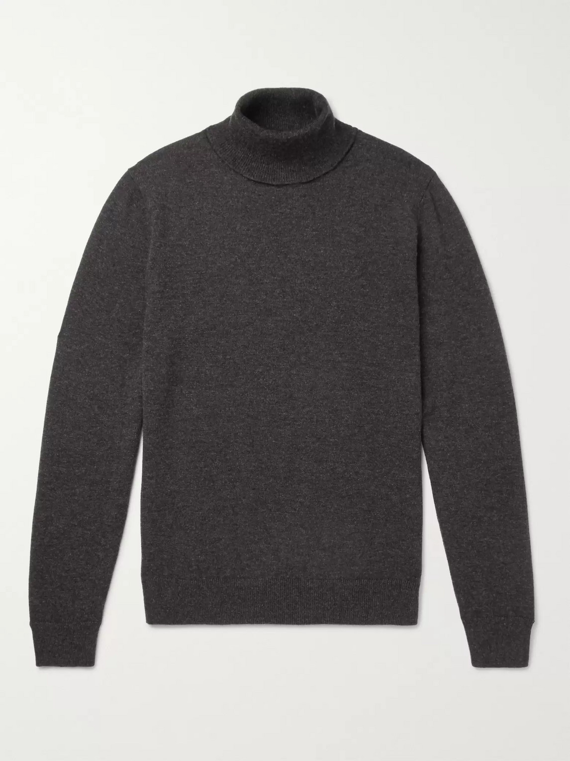 Mr P Slim-fit Merino Wool Rollneck Sweater In Gray