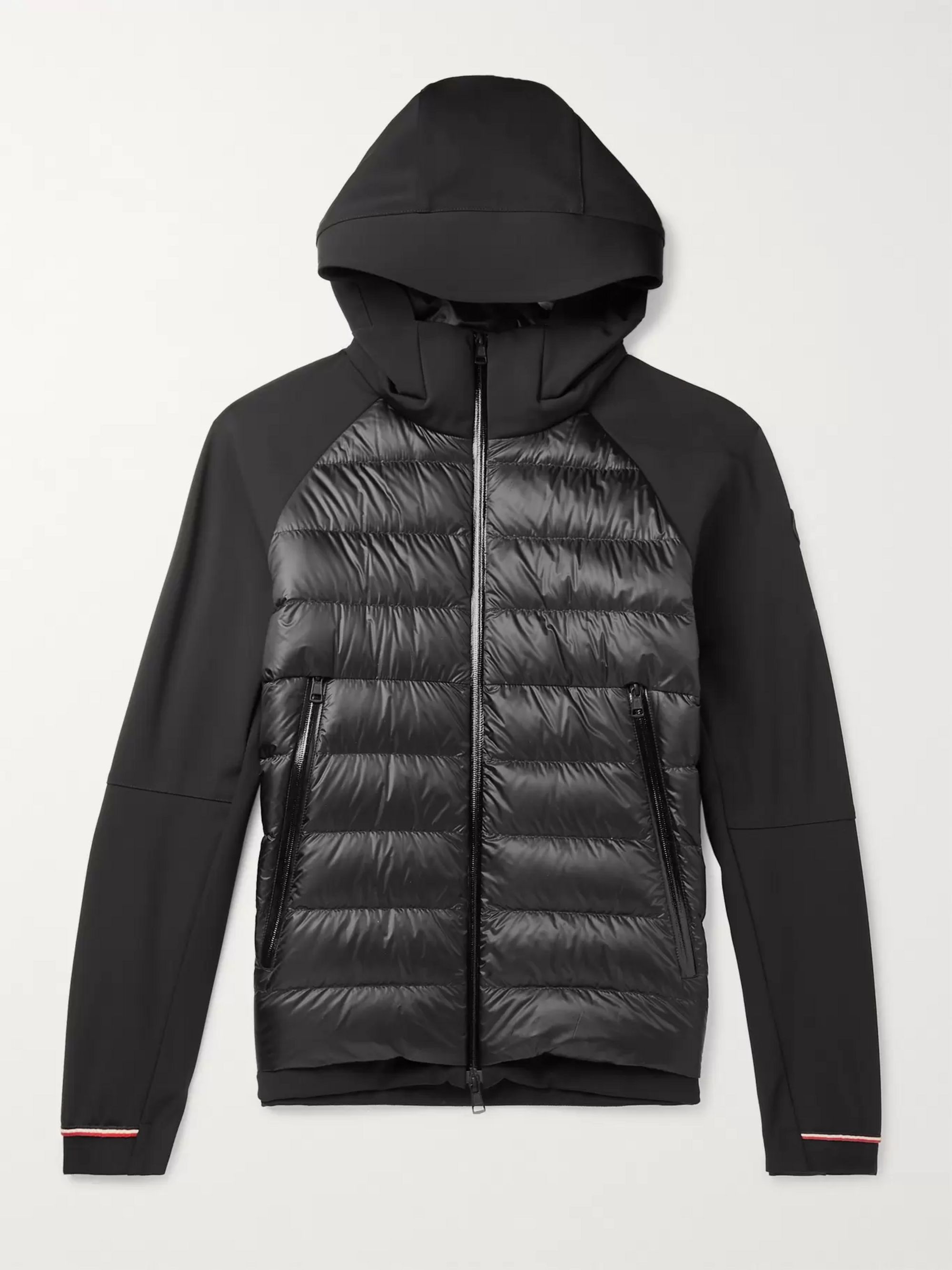 Black Fabian Panelled Quilted Shell 