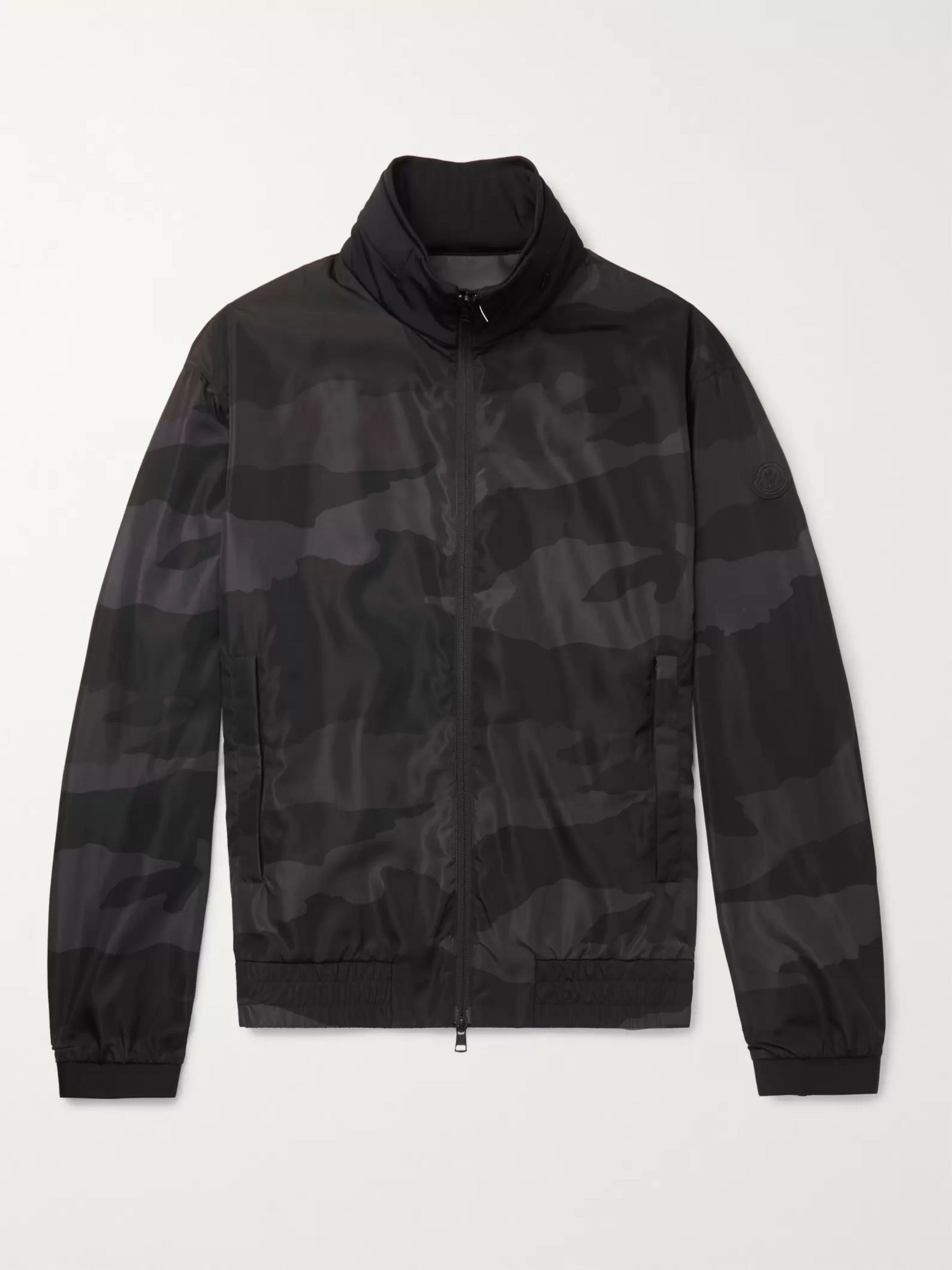 Black Theodore Camouflage-Print Shell 