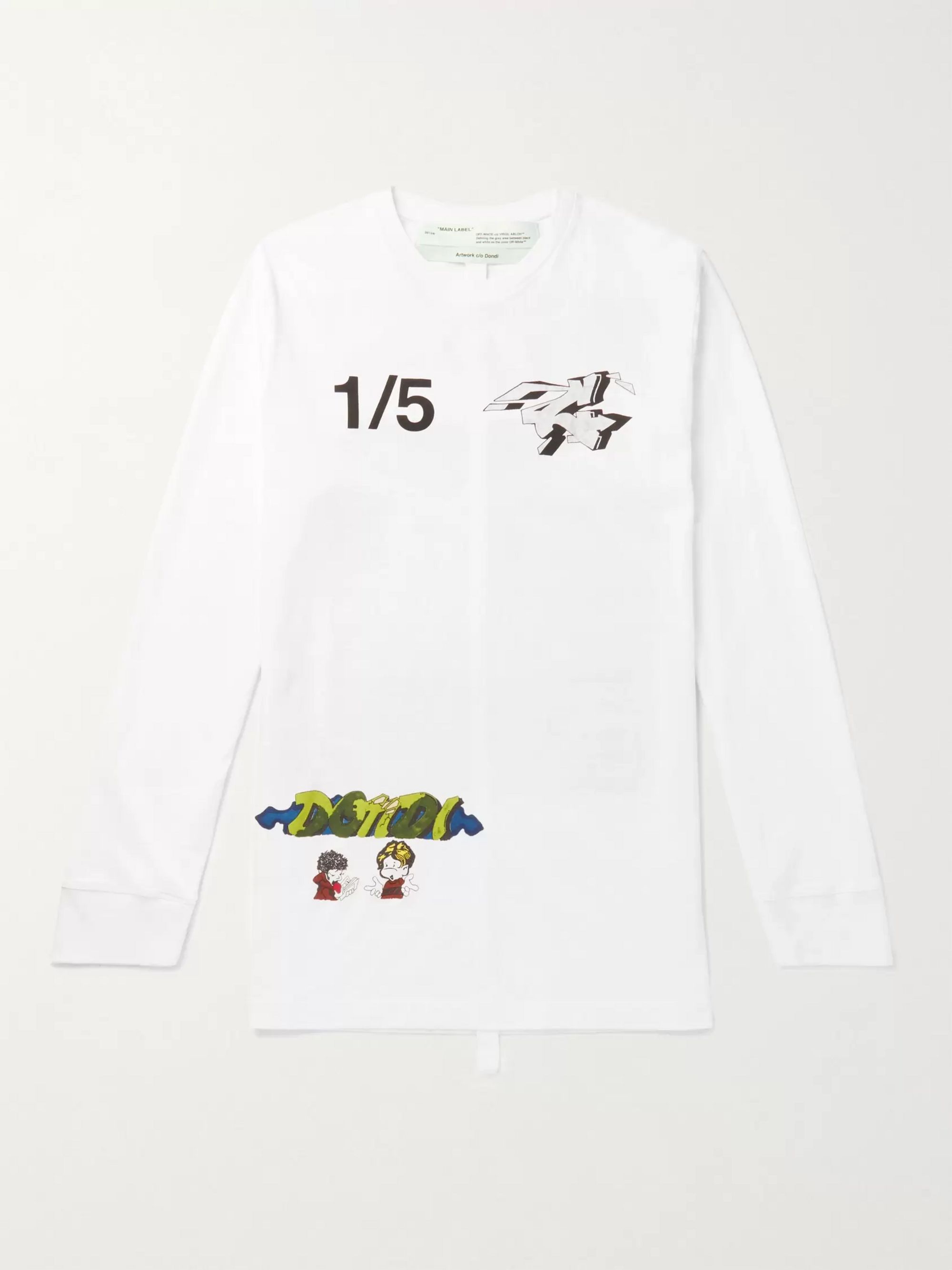 OFF-WHITE Bart Peace T-Shirt White SS 19 特注製作 トップス