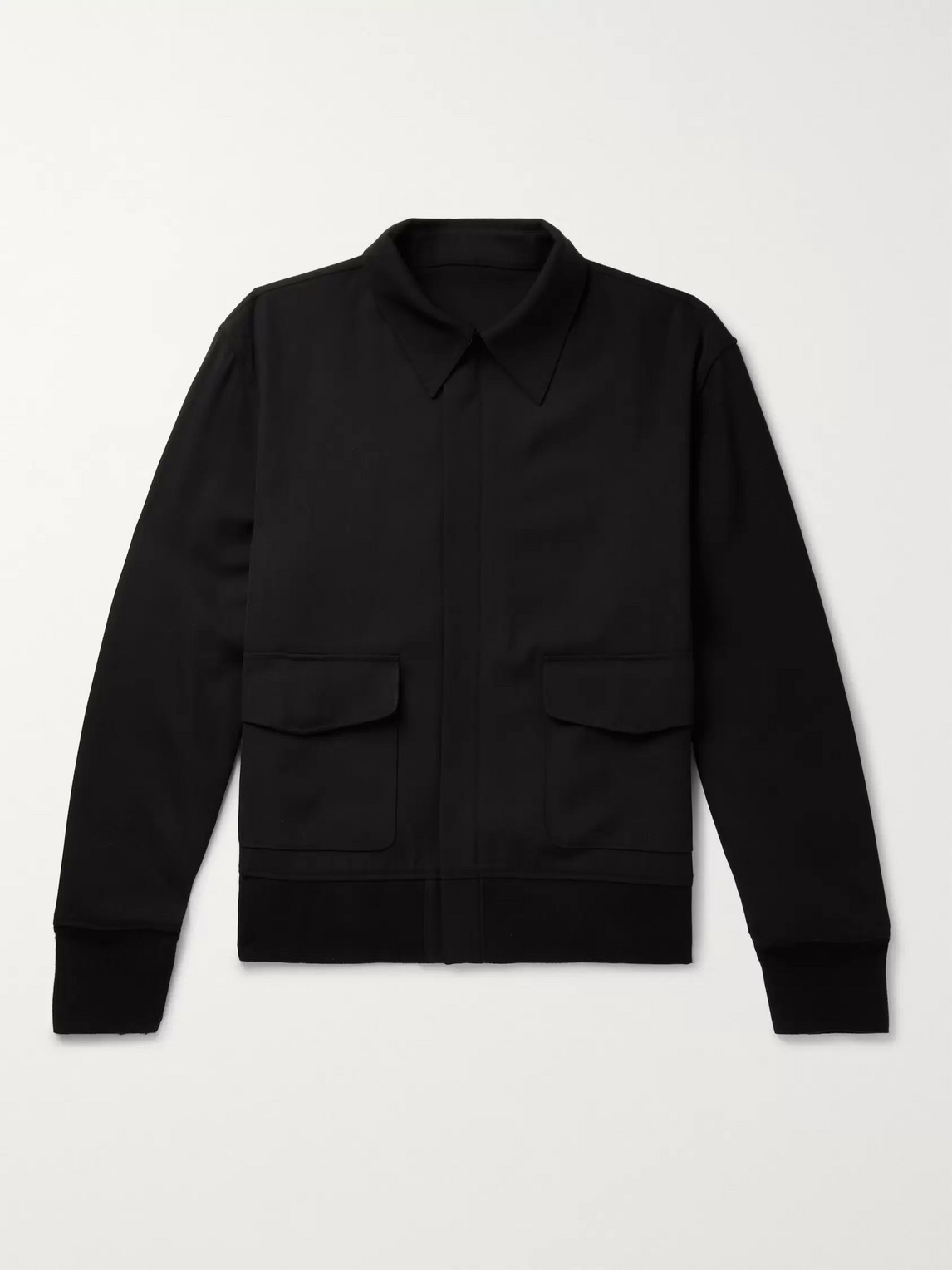 THE ROW WES VIRGIN WOOL-BLEND TWILL BOMBER JACKET