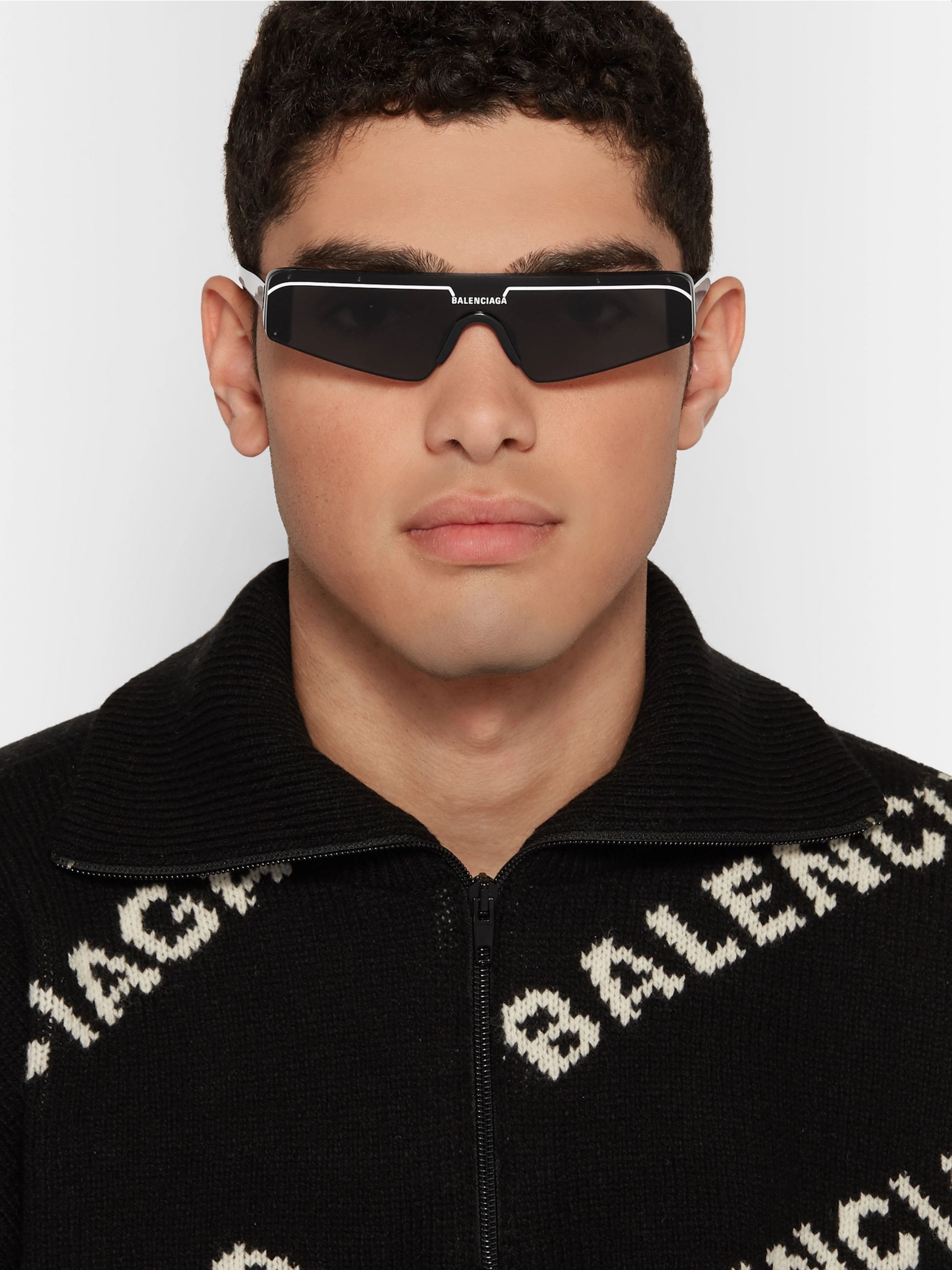 balenciaga rectangle sunglasses