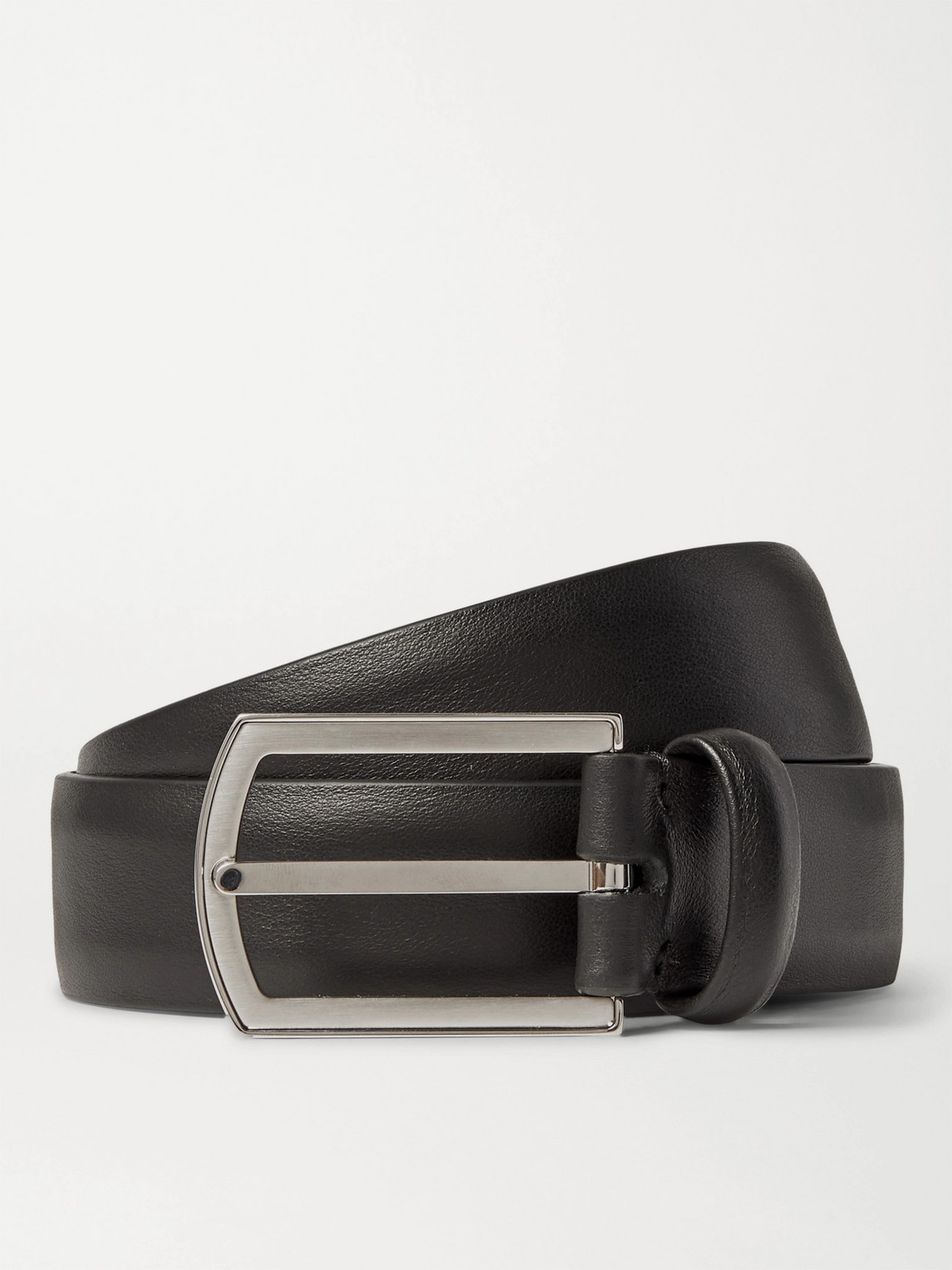 Loro Piana 3cm Black Leather Belt