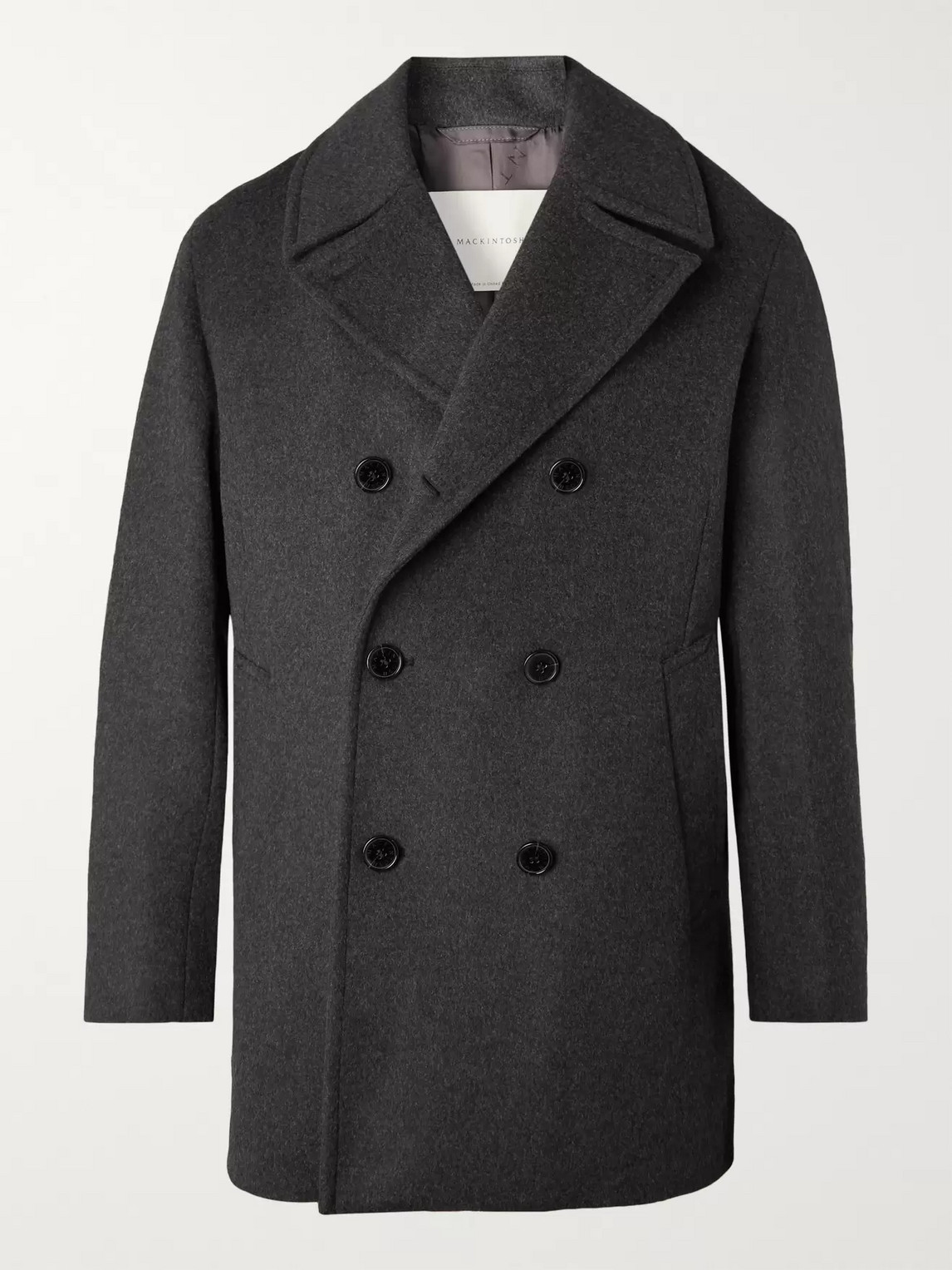 MACKINTOSH DOUBLE-BREASTED WOOL AND CASHMERE-BLEND PEACOAT