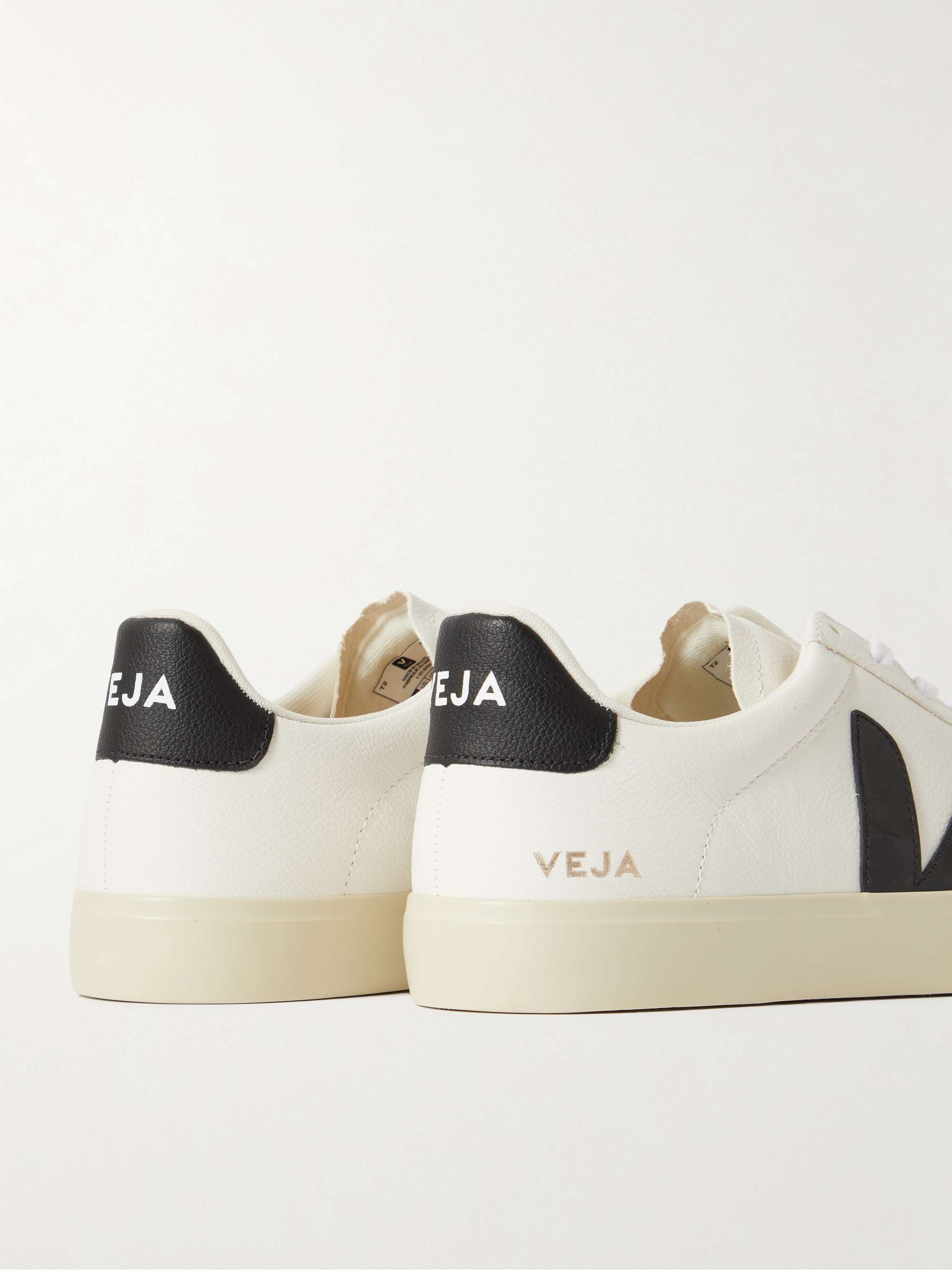 VEJA Campo Rubber-Trimmed Full-Grain Leather Sneakers