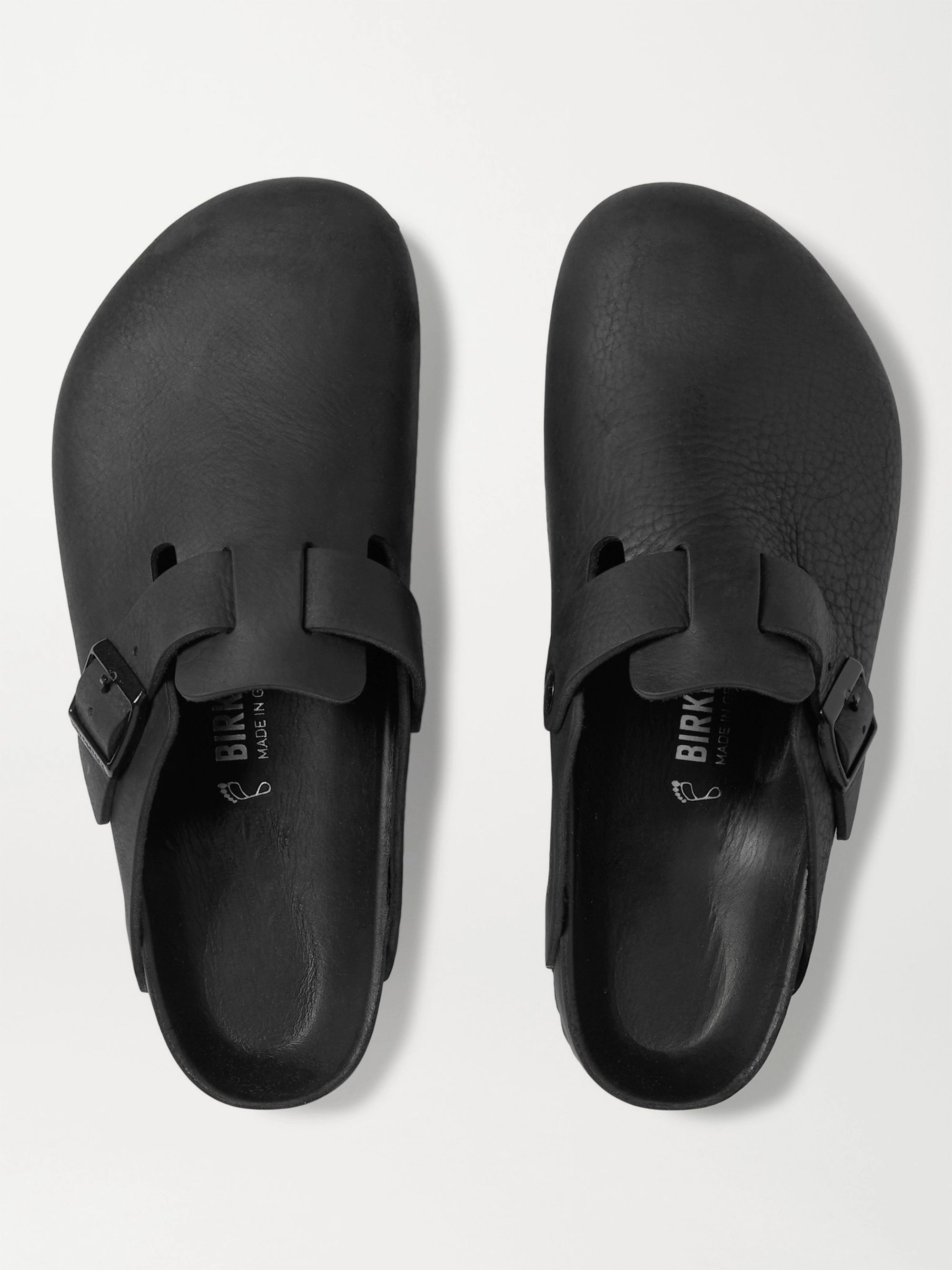 Black Boston Exquisite Leather Sandals | Birkenstock | MR PORTER