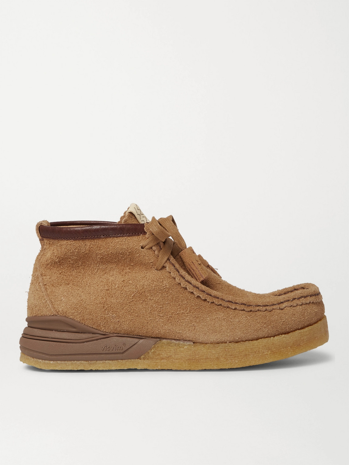 Visvim Beuys Trekker Folk Leather-trimmed Suede Boots In Camel | ModeSens