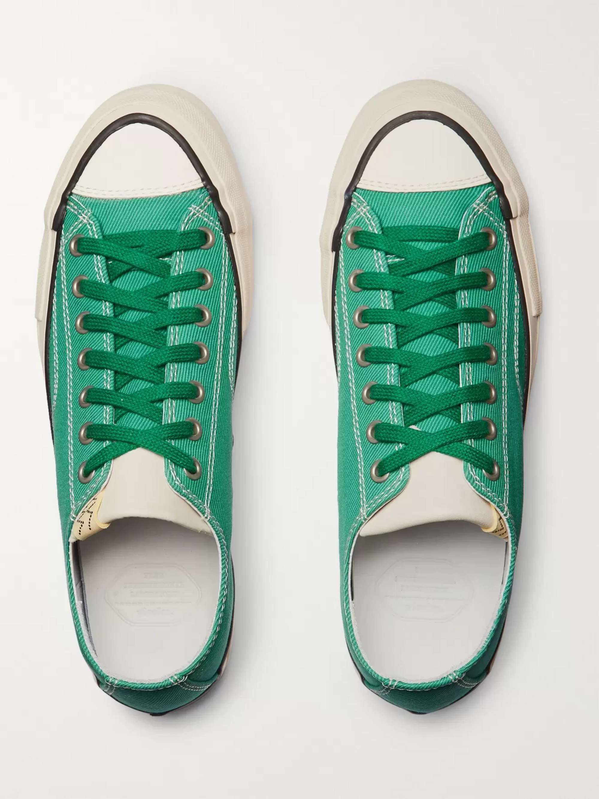 VISVIM Skagway Leather-Trimmed Canvas Sneakers