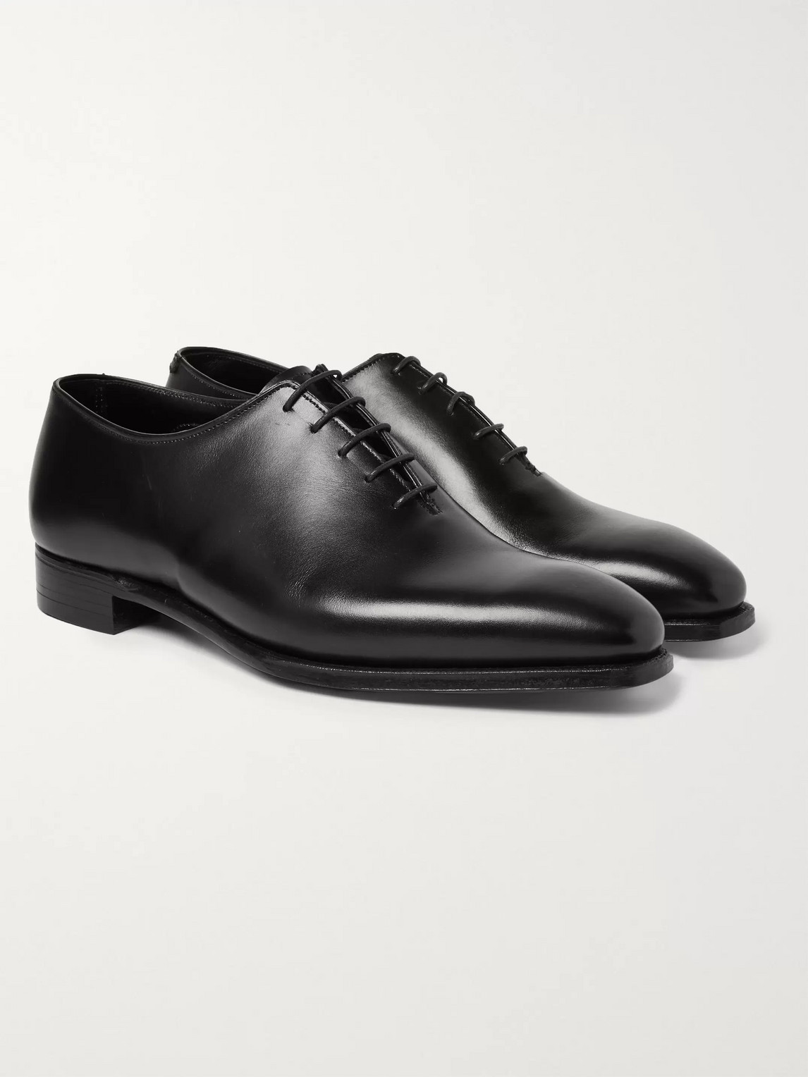 George Cleverley Alan 3 Whole-cut Leather Oxford Shoes In Black