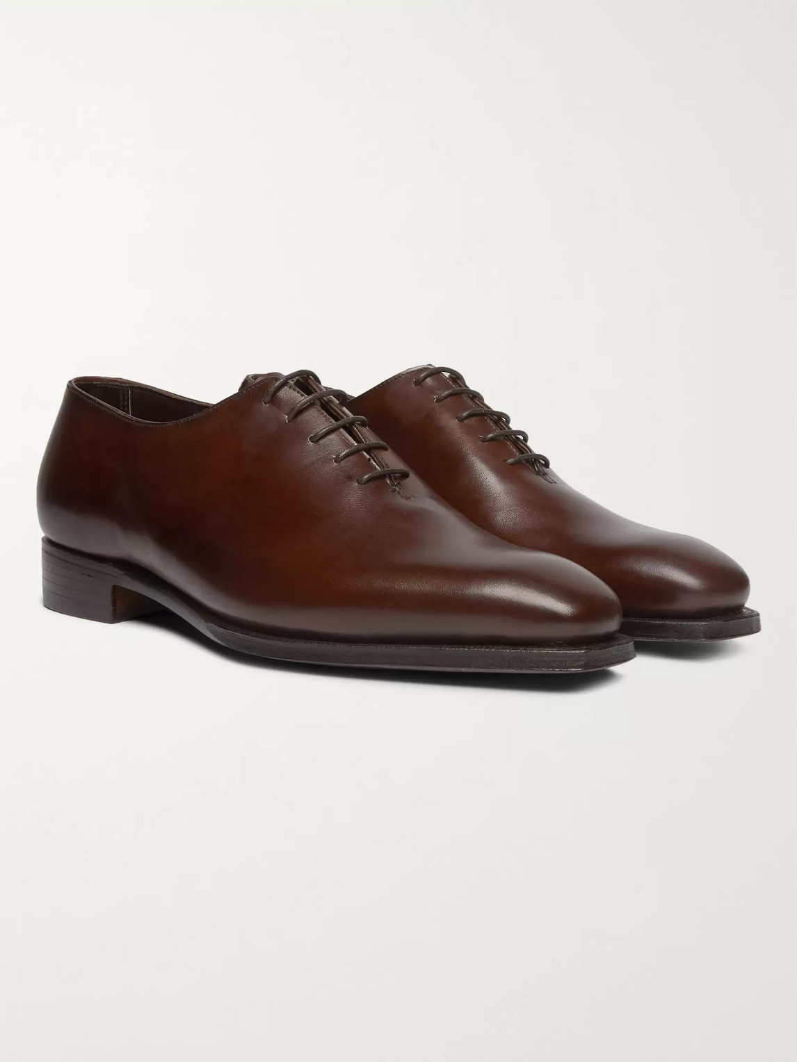 George Cleverley Alan 3 Whole-cut Leather Oxford Shoes In Brown