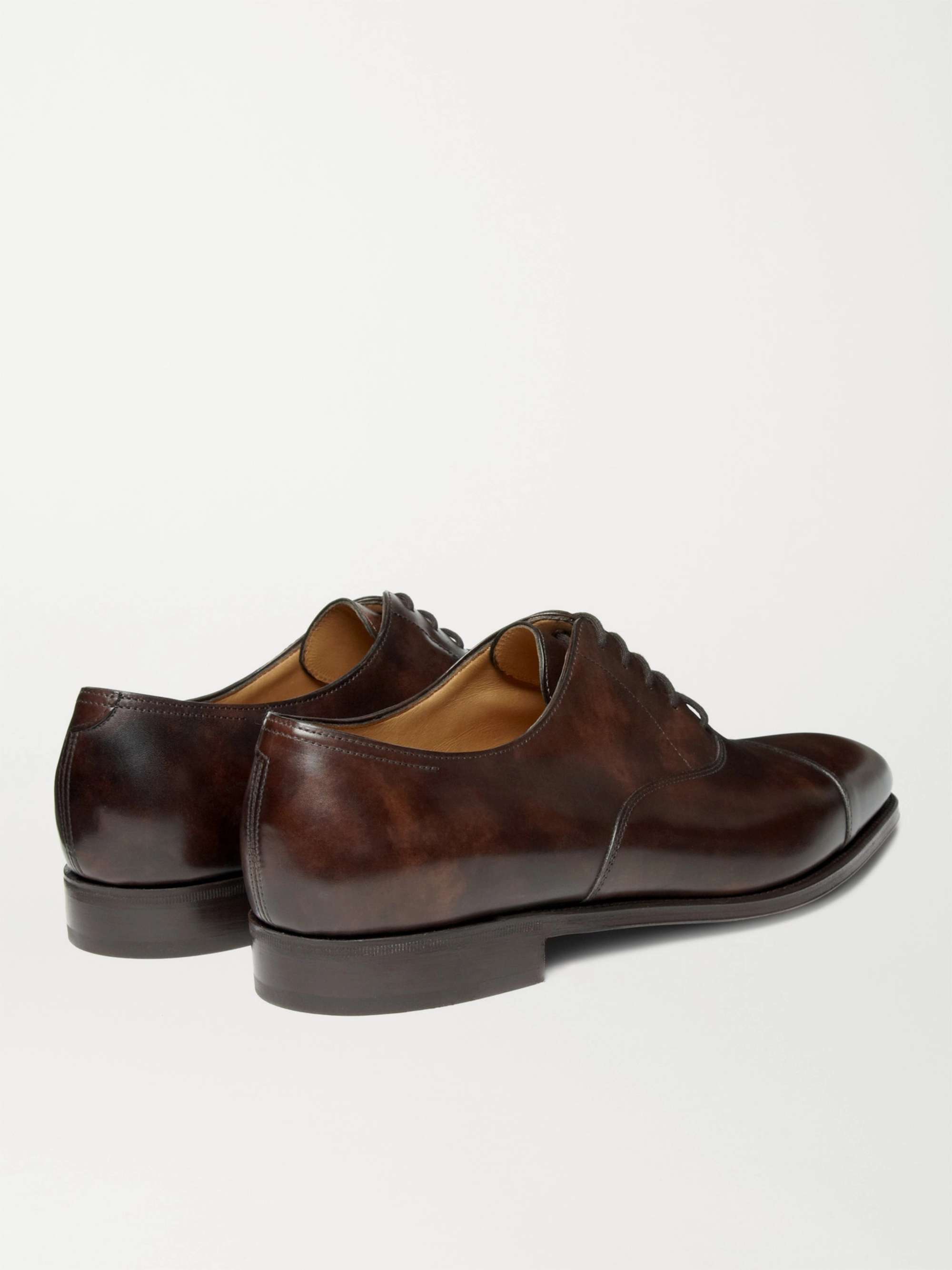 JOHN LOBB City II Burnished-Leather Oxford Shoes