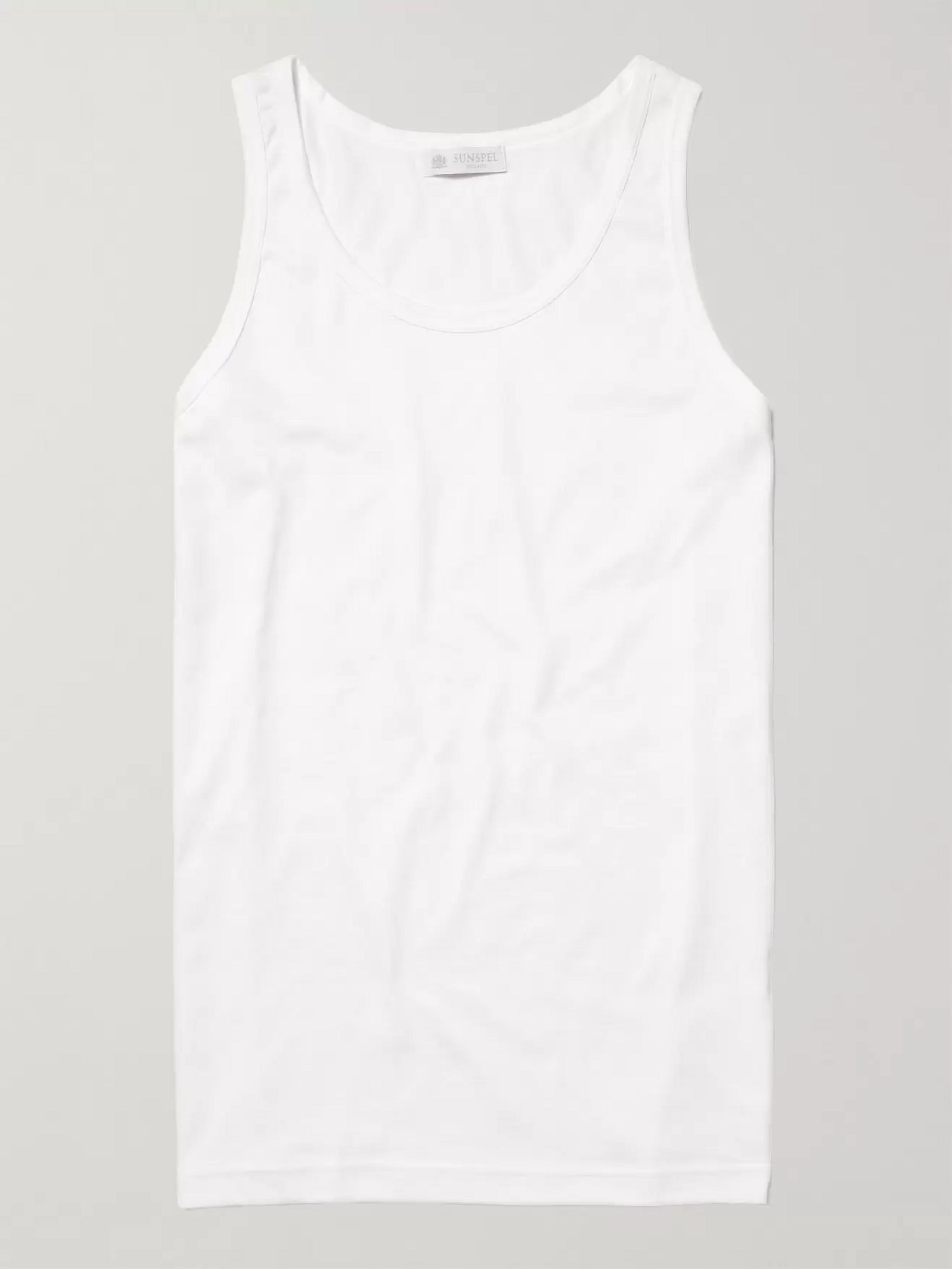 Super White Cotton Underwear Tank Top | Sunspel | MR PORTER JP-97