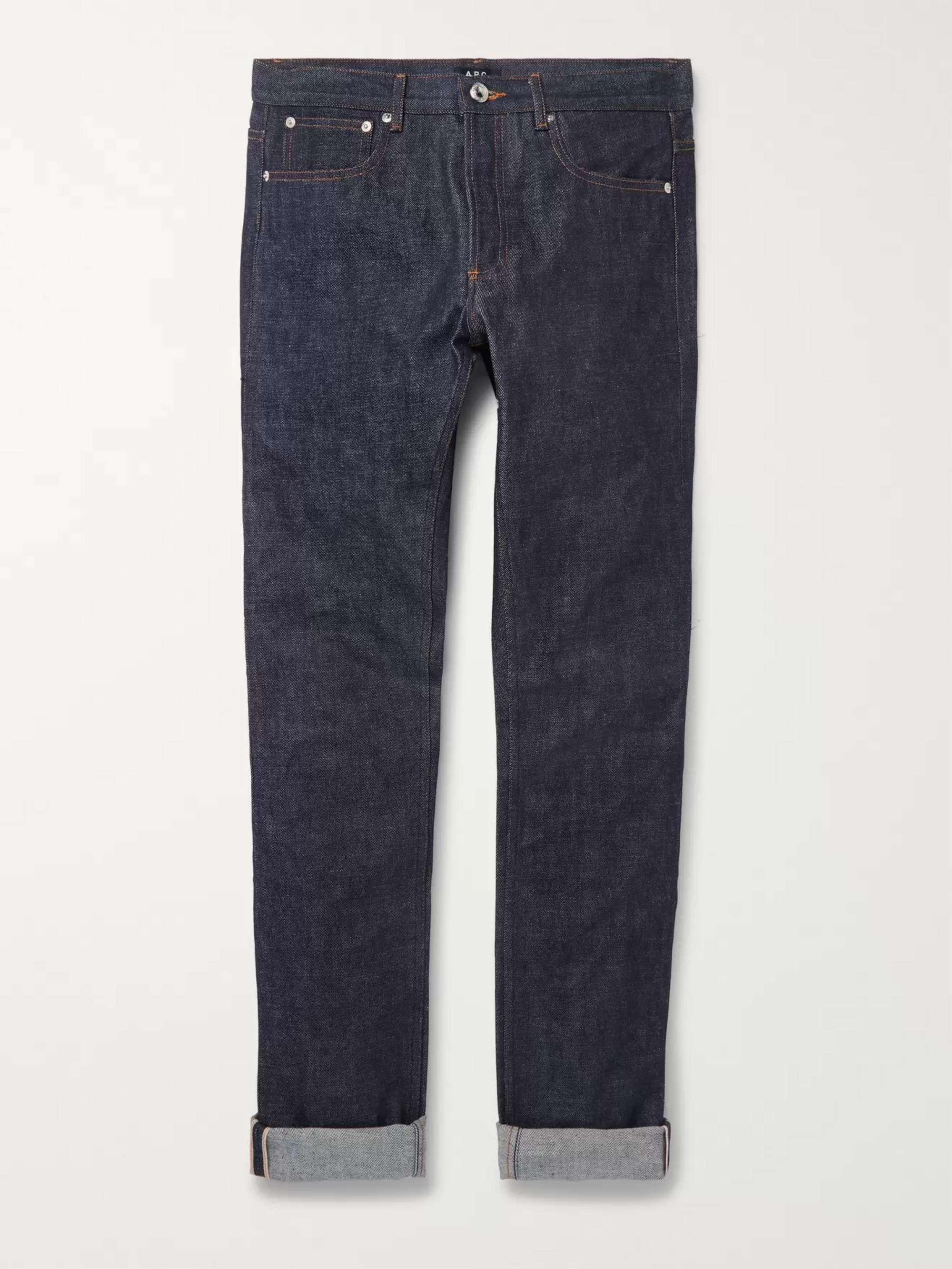 아페쎄 남성 청바지 (쁘띠 스탠다드 슬림핏) A.P.C. Petit Standard Slim-Fit Dry Selvedge Denim Jeans,Indigo