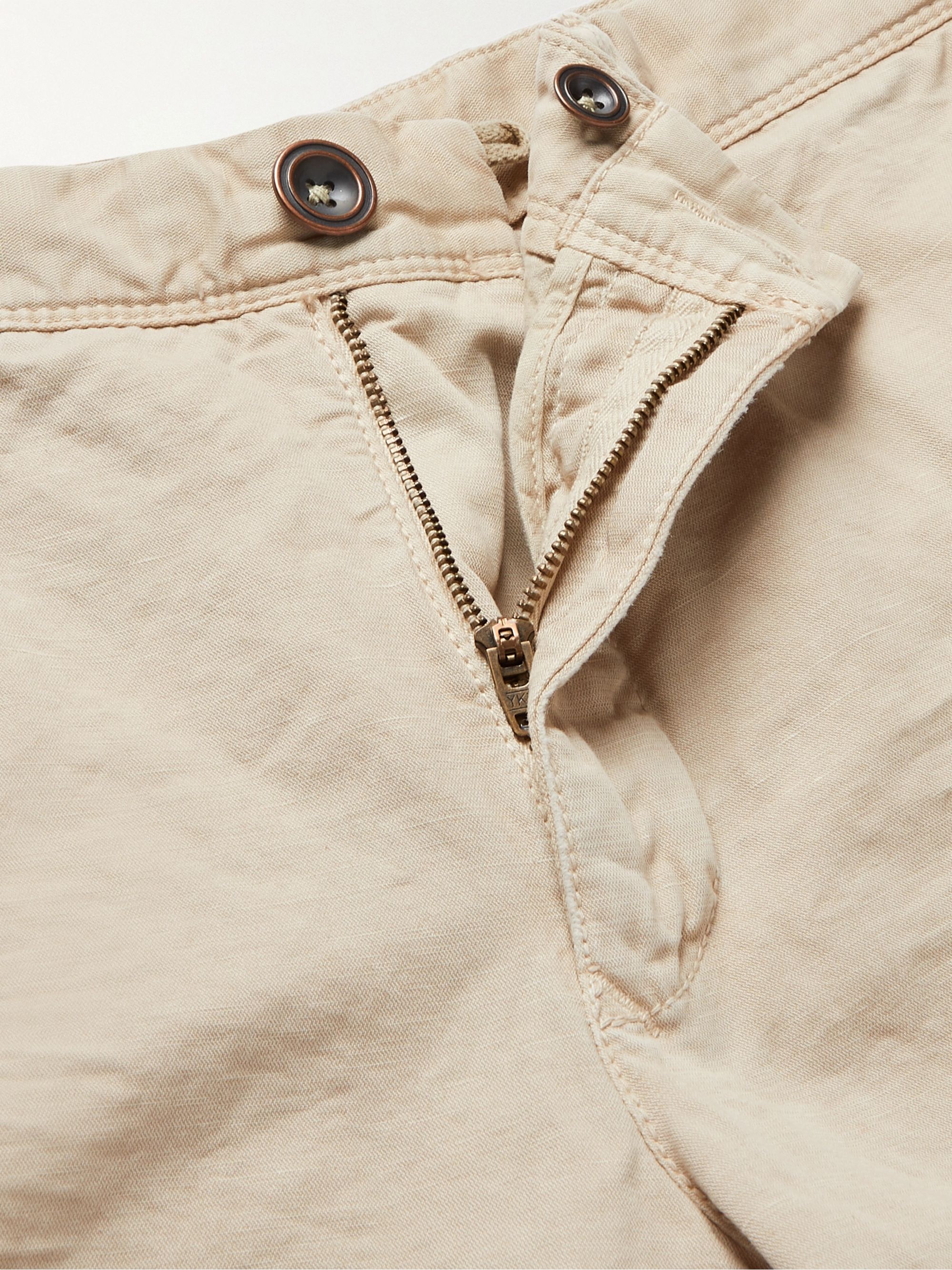 Beige Slim-Fit Cotton and Linen-Blend Cargo Trousers | INCOTEX | MR PORTER