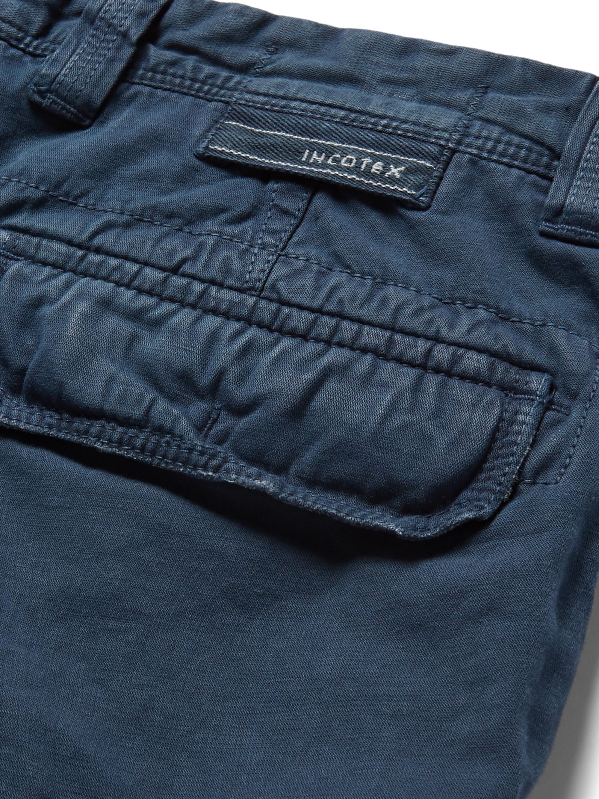 Navy Washed Cotton and Linen-Blend Cargo Shorts | INCOTEX | MR PORTER