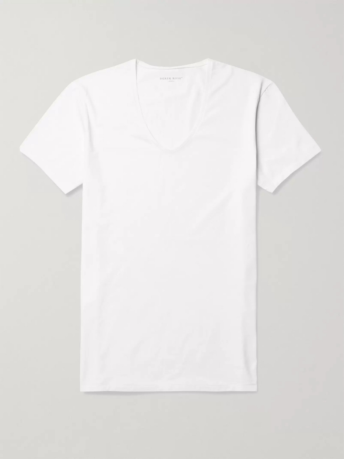 Derek Rose Jack Pima Cotton-blend T-shirt In White