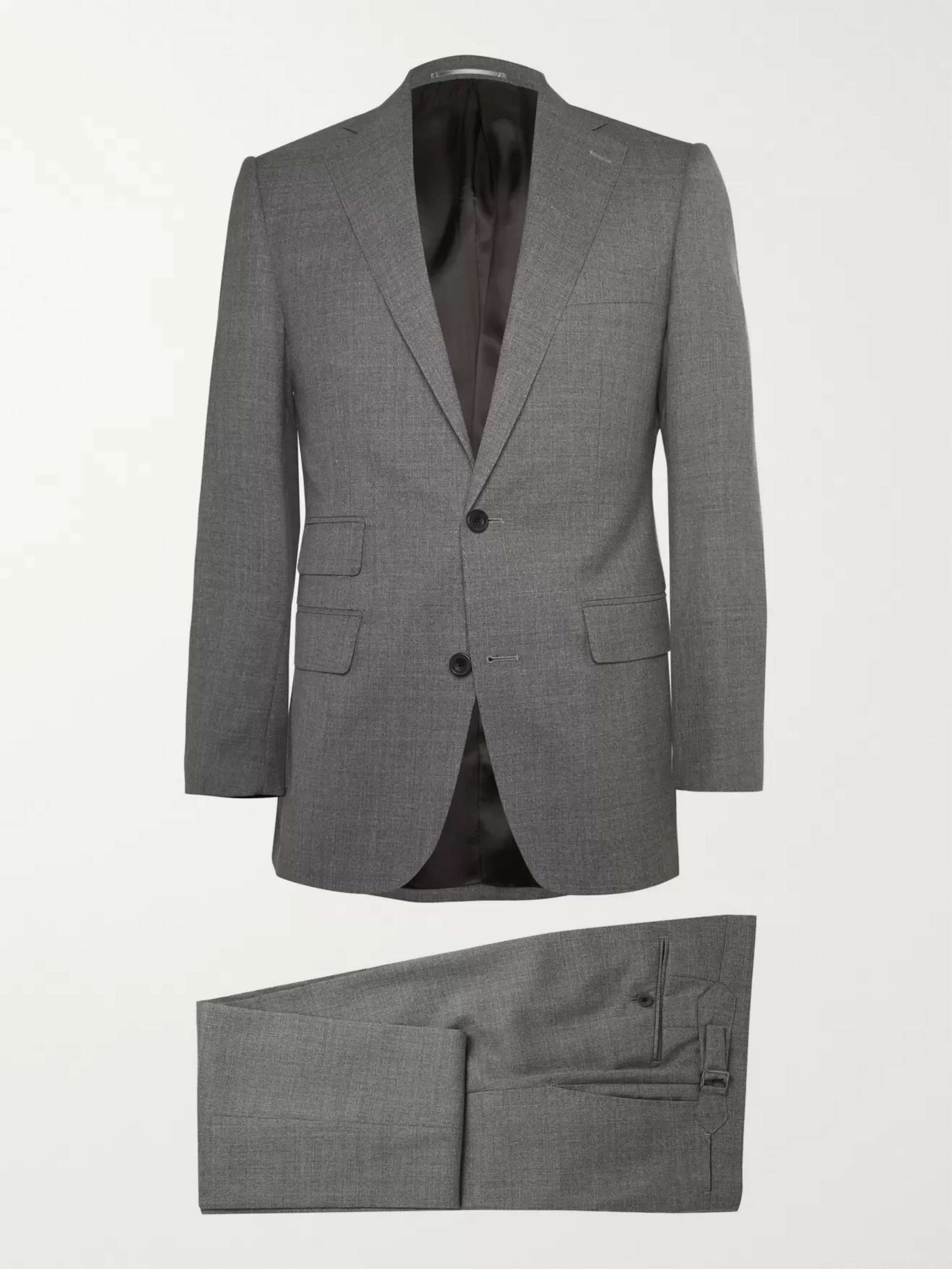 THOM SWEENEY Grey Weighouse Slim-Fit Wool Suit