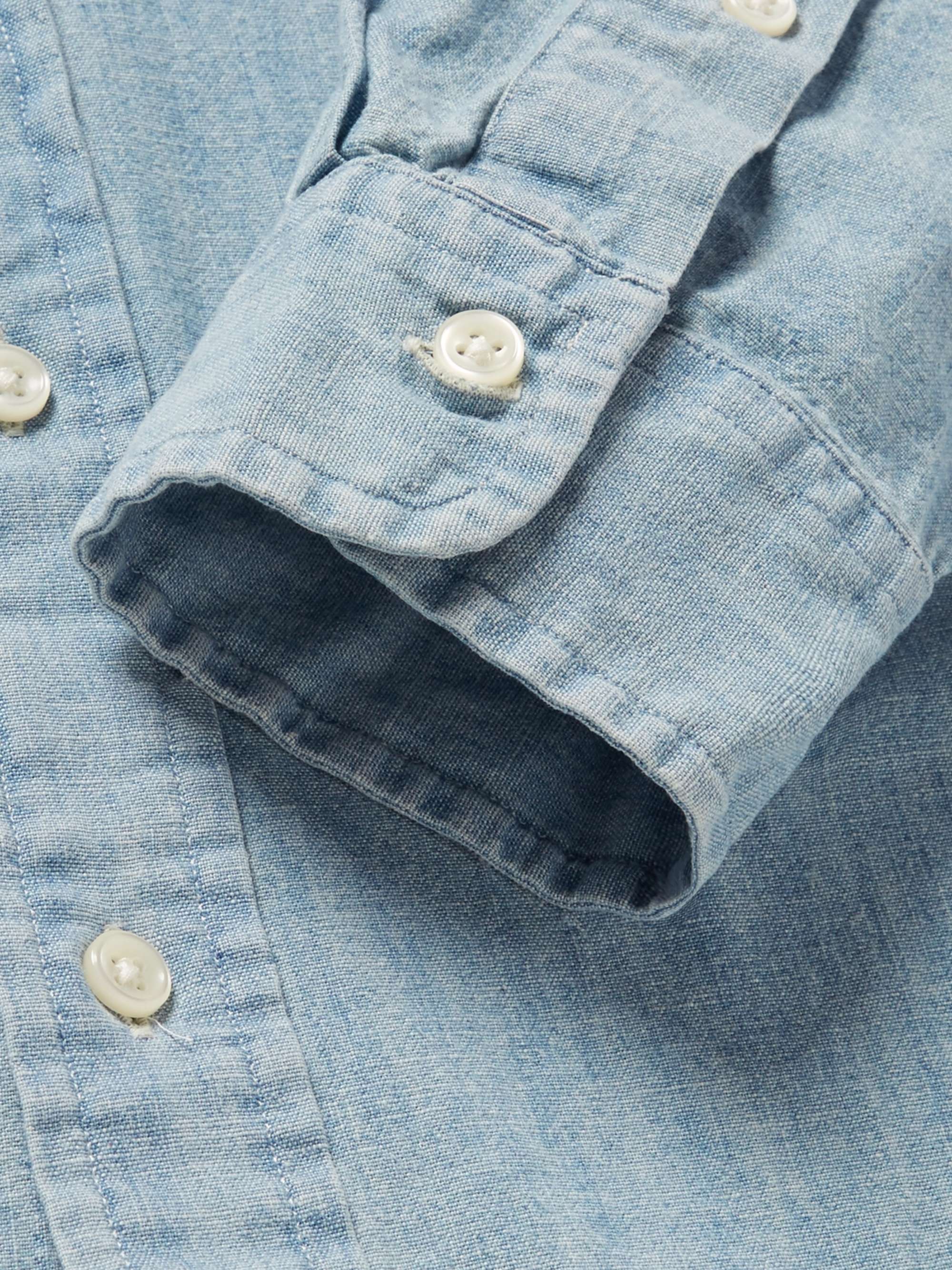 POLO RALPH LAUREN Slim-Fit Washed Cotton-Chambray Shirt