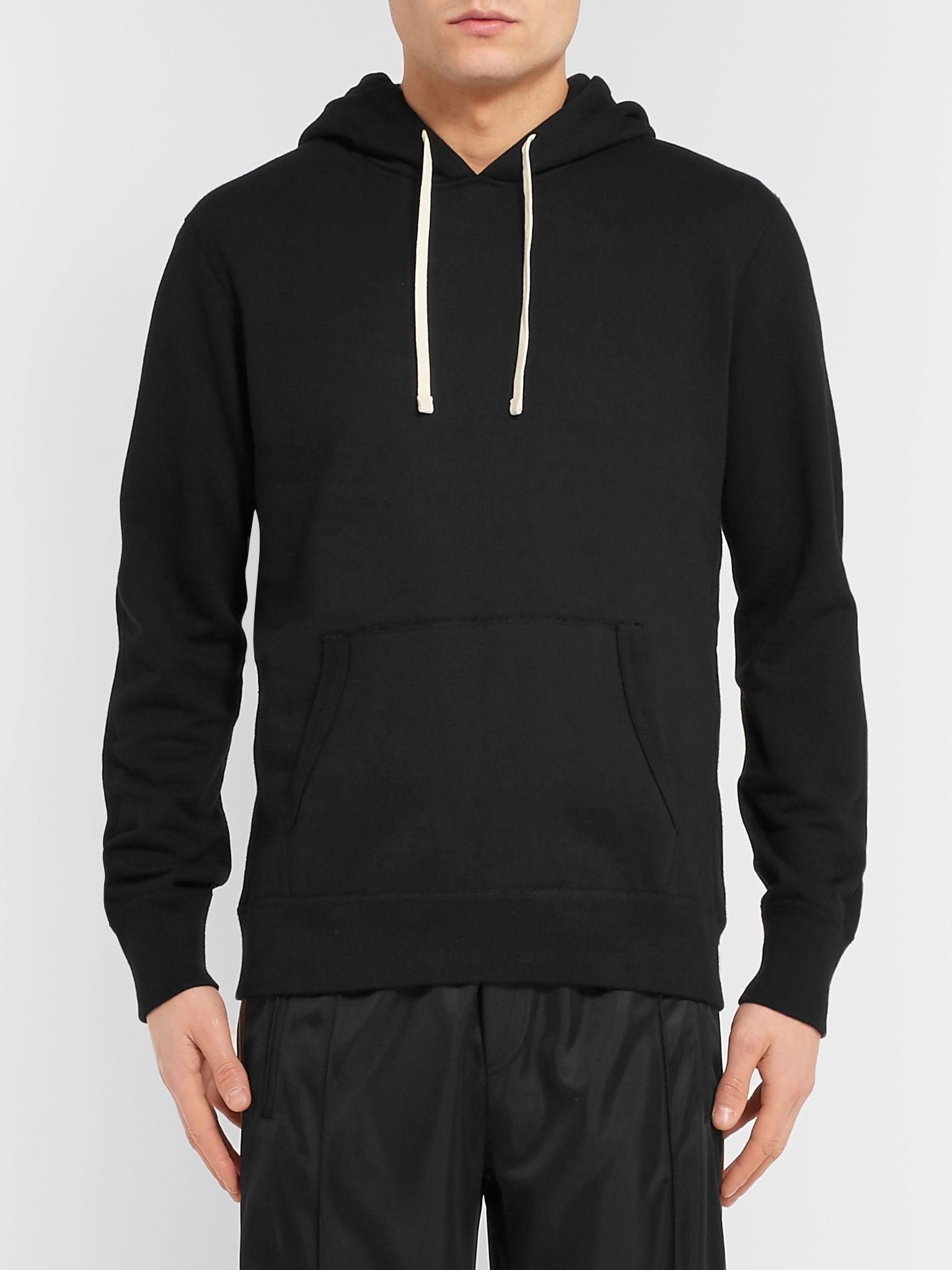 Black Loopback Cotton-Jersey Hoodie | REIGNING CHAMP | MR PORTER