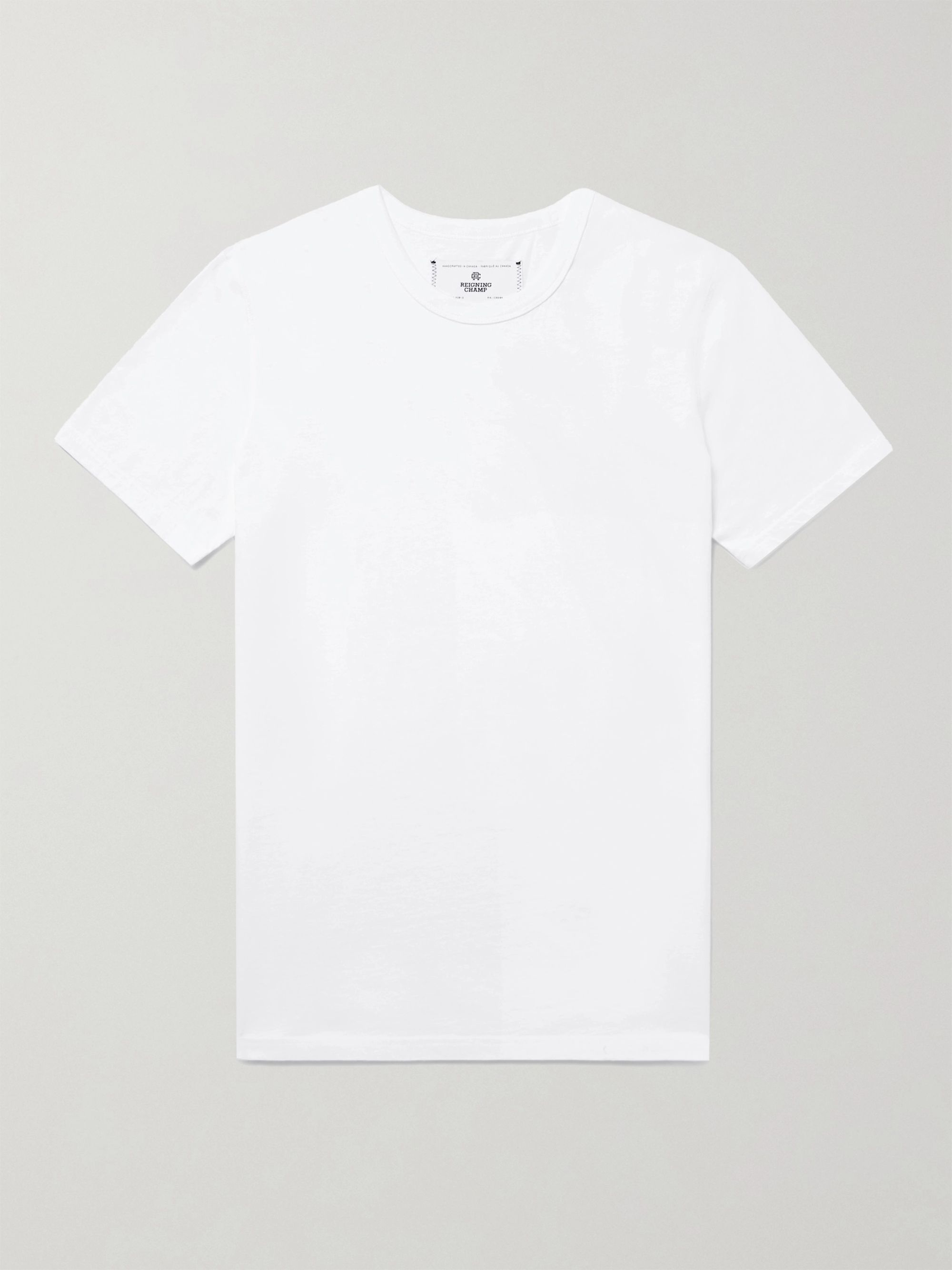 White Ring-Spun Cotton-Jersey T-Shirt 