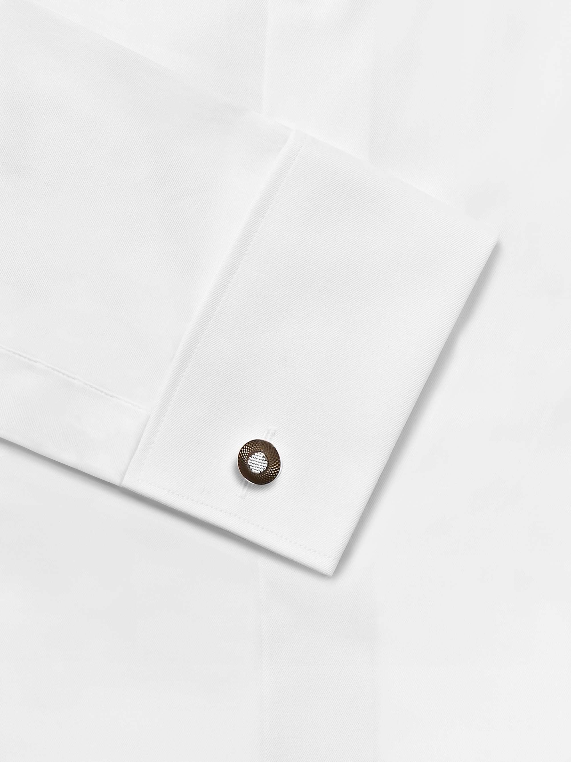 DUNHILL Sterling Silver, Enamel and Diamond Cufflinks