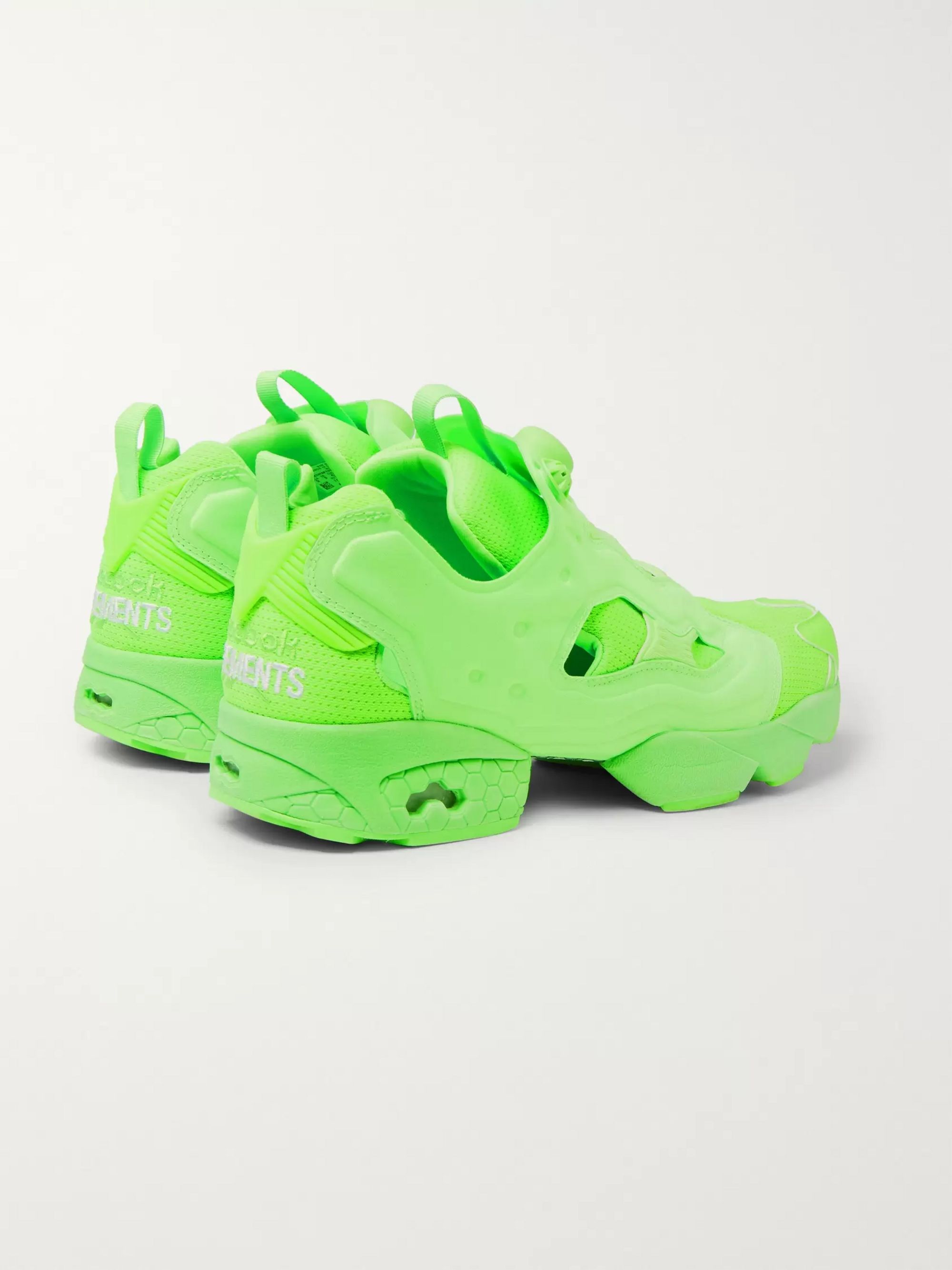 lime green reebok shoes